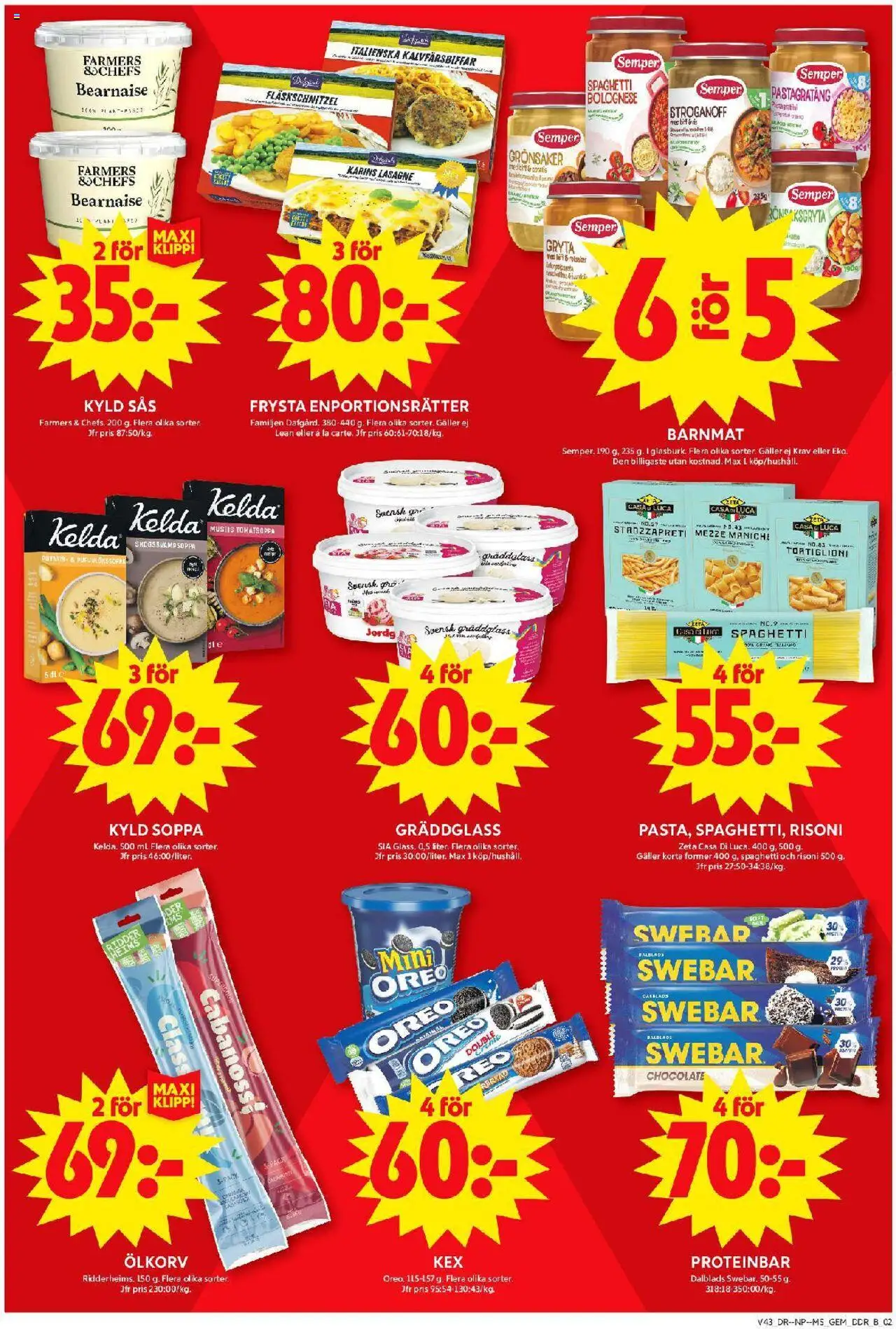 ICA Maxi reklamblad aktuell från 20.10.2025 | Sida: 7 | Produkter: Gem, Barnmat, Galler, Pasta