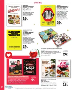 E.Leclerc - Prévisualisation de SAUCER N'EST PAS TREMPER 100 recettes de sauces qui changent tout, Des sauces les plus classiques aux plus élaborées, faites le tour du monde en plus de 100 recettes pour accompagner tous vos plats de viandes, poissons et pâtes, de l'apéro au dessert... valide à partir de 11.11.2025 | Page: 34 | Produits: Robot, Mais, Air fryer, Prise