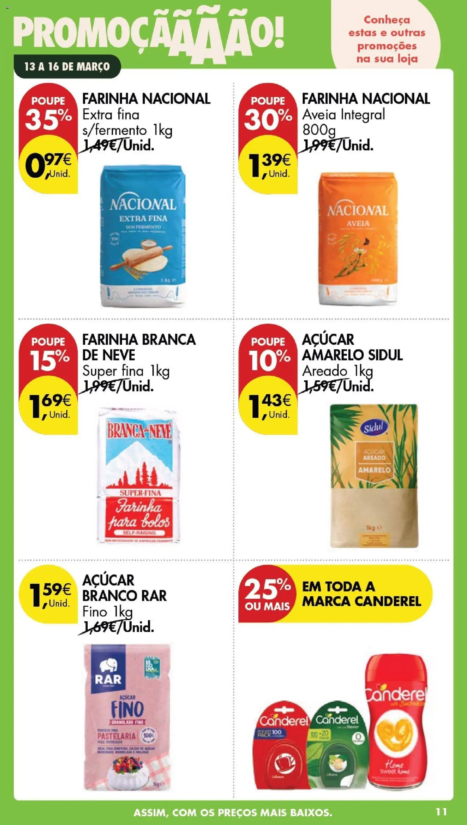 Pingo Doce Poupe este Fim de Semana │ válido de 13.03.2026 | Página: 11 | Produtos: Aveia, Açúcar