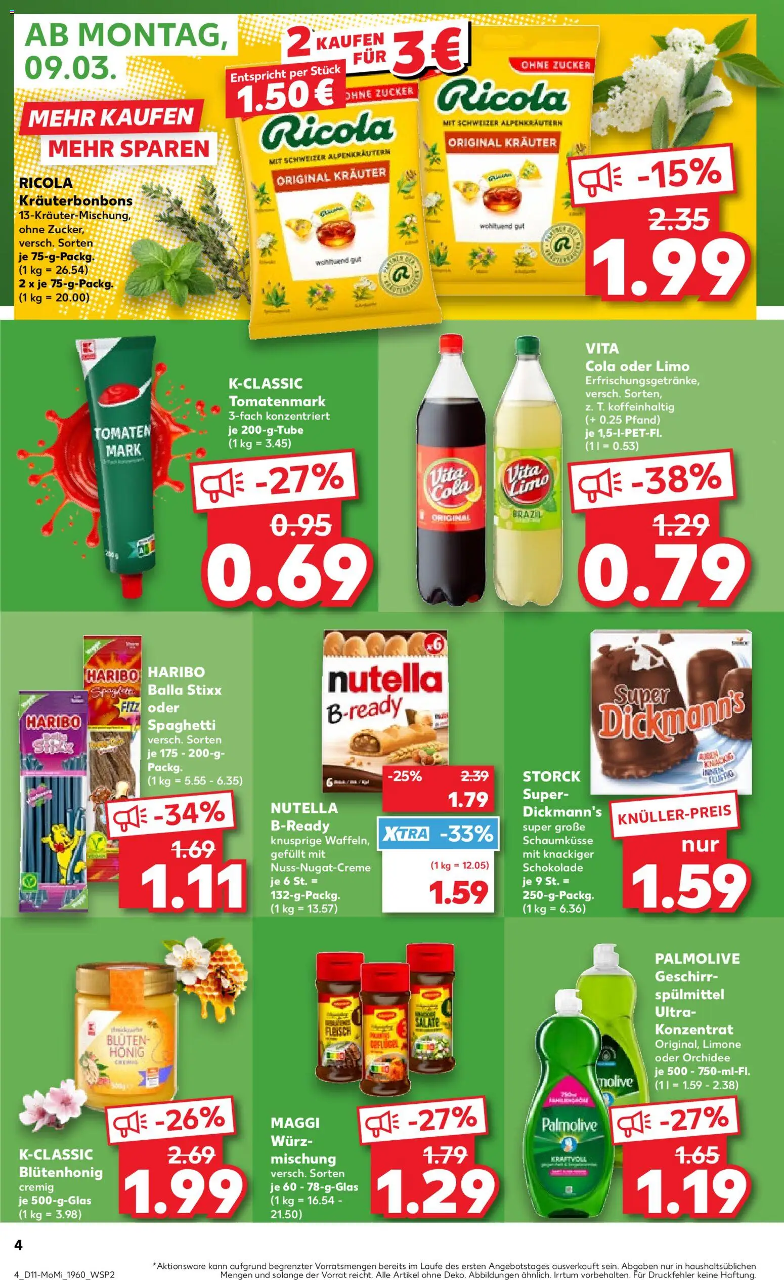 Kaufland Prospekt Berlin	 – gültig ab 09.03.2026 | Seite: 4 | Produkte: Maggi, Haribo, Orchidee, Fleisch