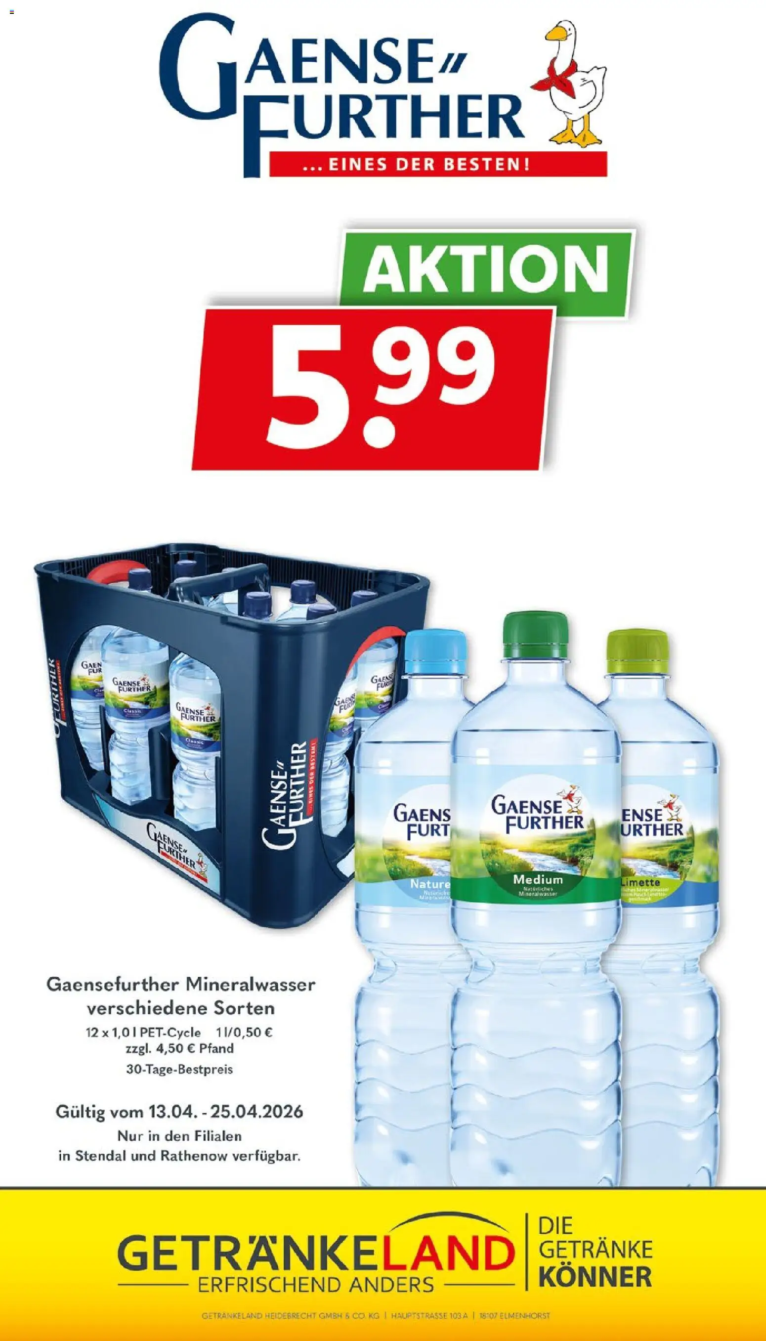 Getränkeland Prospekt 	 – gültig ab 13.04.2026 | Seite: 9 | Produkte: Mineralwasser, Limette