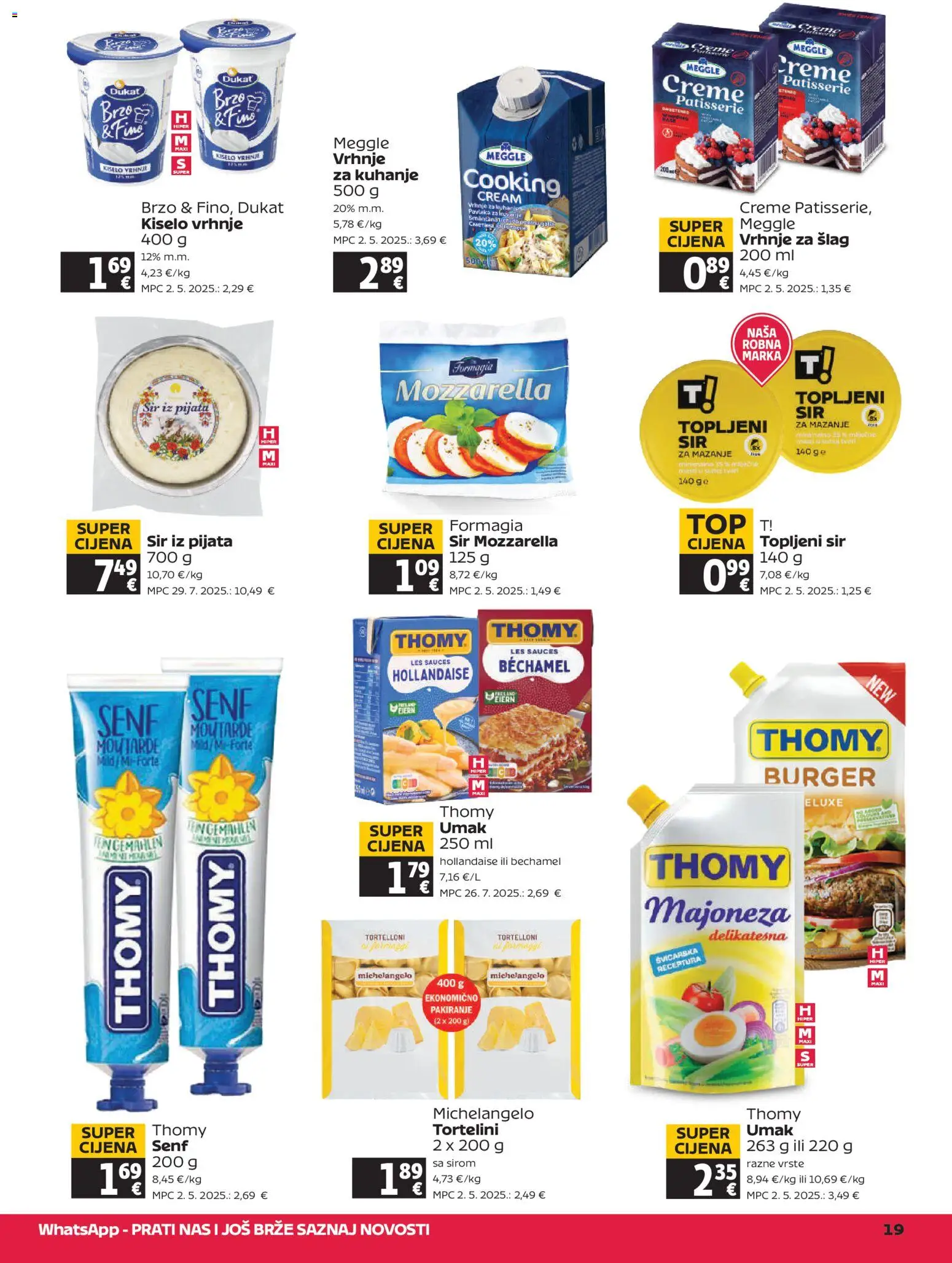 Tommy katalog | vrijedi od 05.03.2026 | Stranica: 19 | Proizvodi: Kiselo vrhnje, Majoneza, Umak, Senf