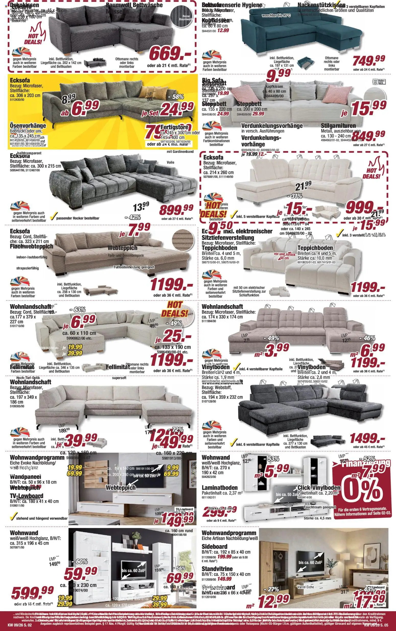 Poco Prospekt 	 – gültig ab 22.02.2026 | Seite: 2 | Produkte: Hocker, Wohnwand, Kopfkissen, Reis