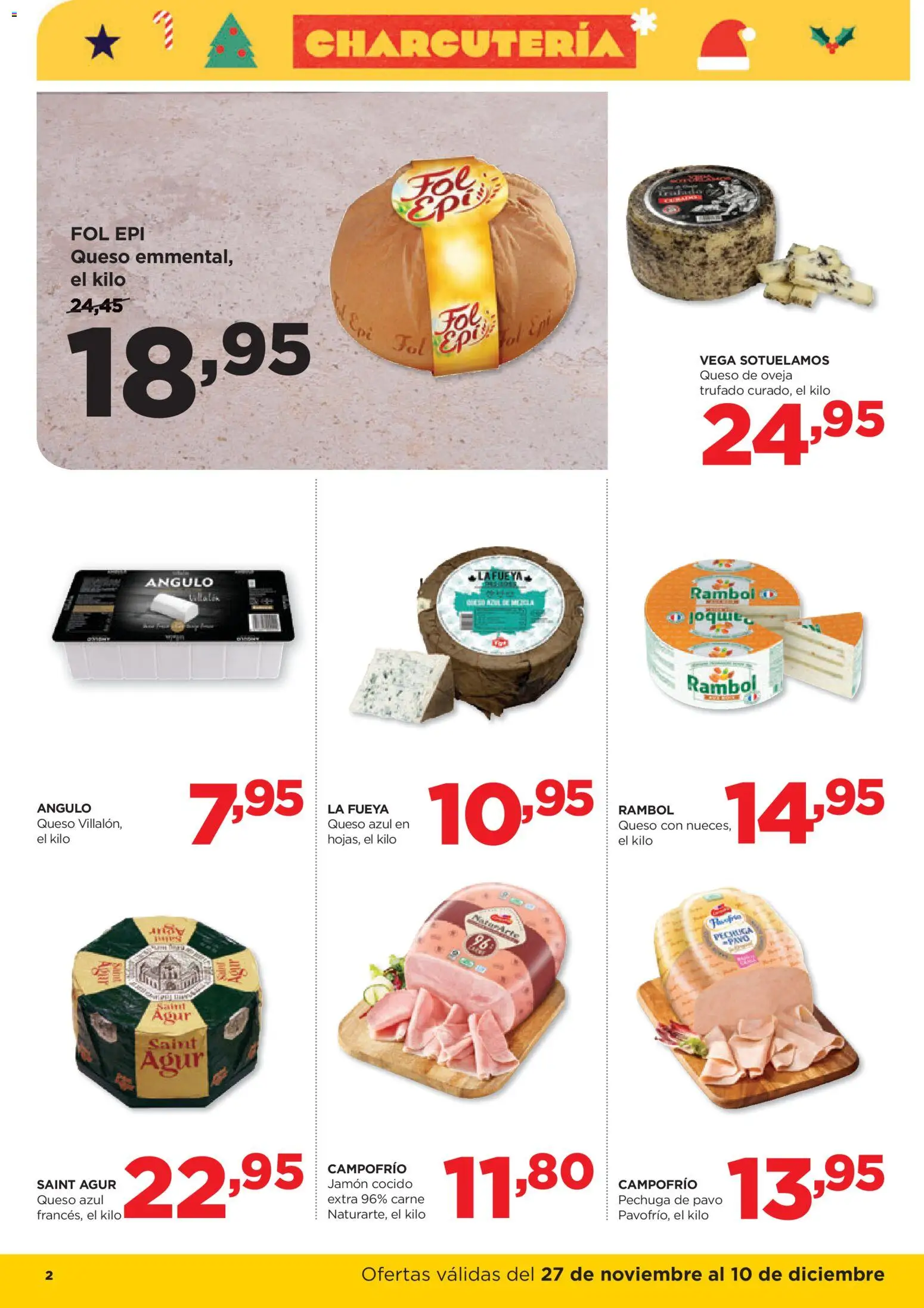 Alimerka folleto Asturias │ válido desde el 27.11.2025 | Página: 2 | Productos: Queso de oveja, Queso, Jamón, Jamón cocido