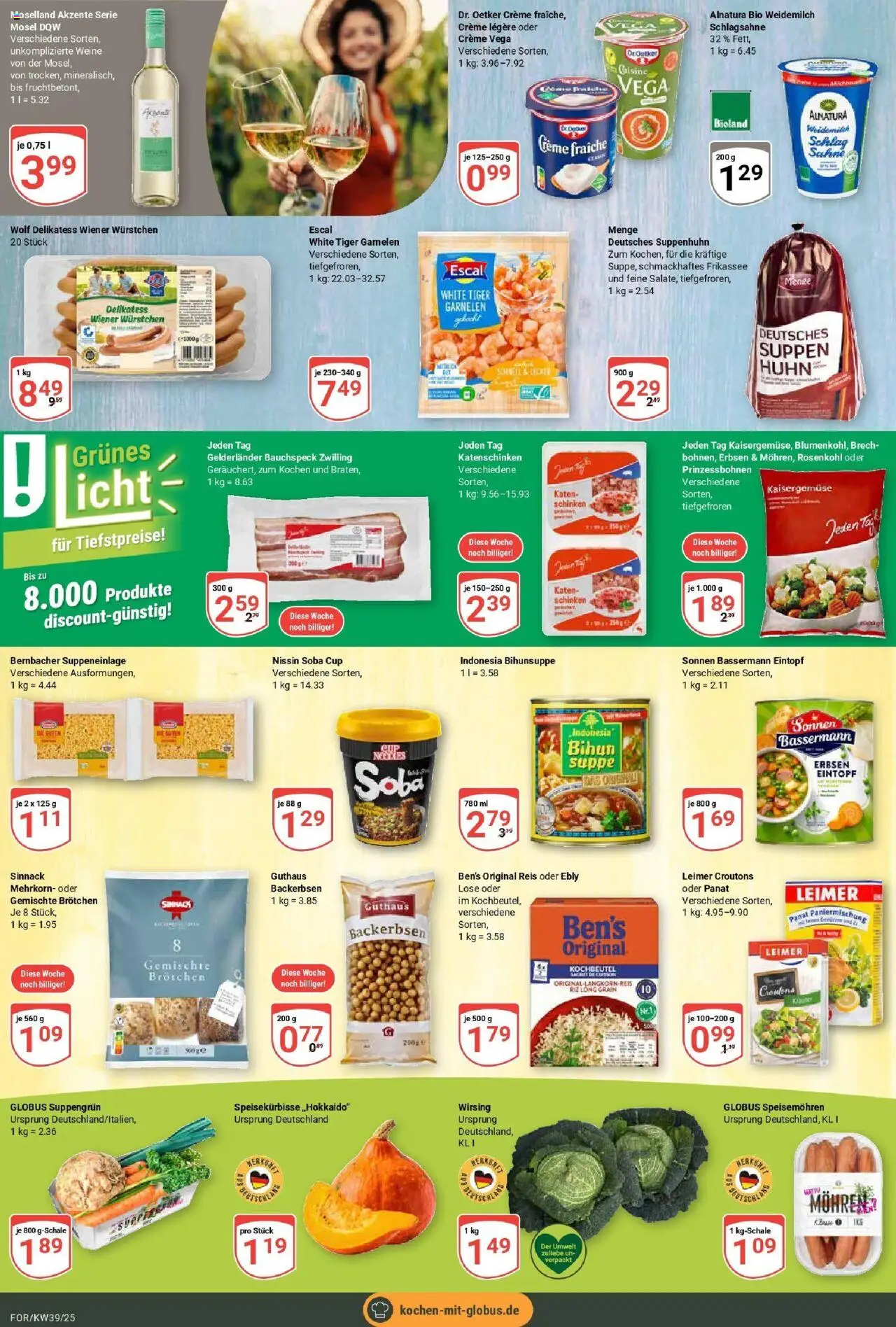Globus prospekt Forchheim	 – gültig ab 21.09.2025 | Seite: 17 | Produkte: Garnelen, Creme, Schinken, Tiger garnelen
