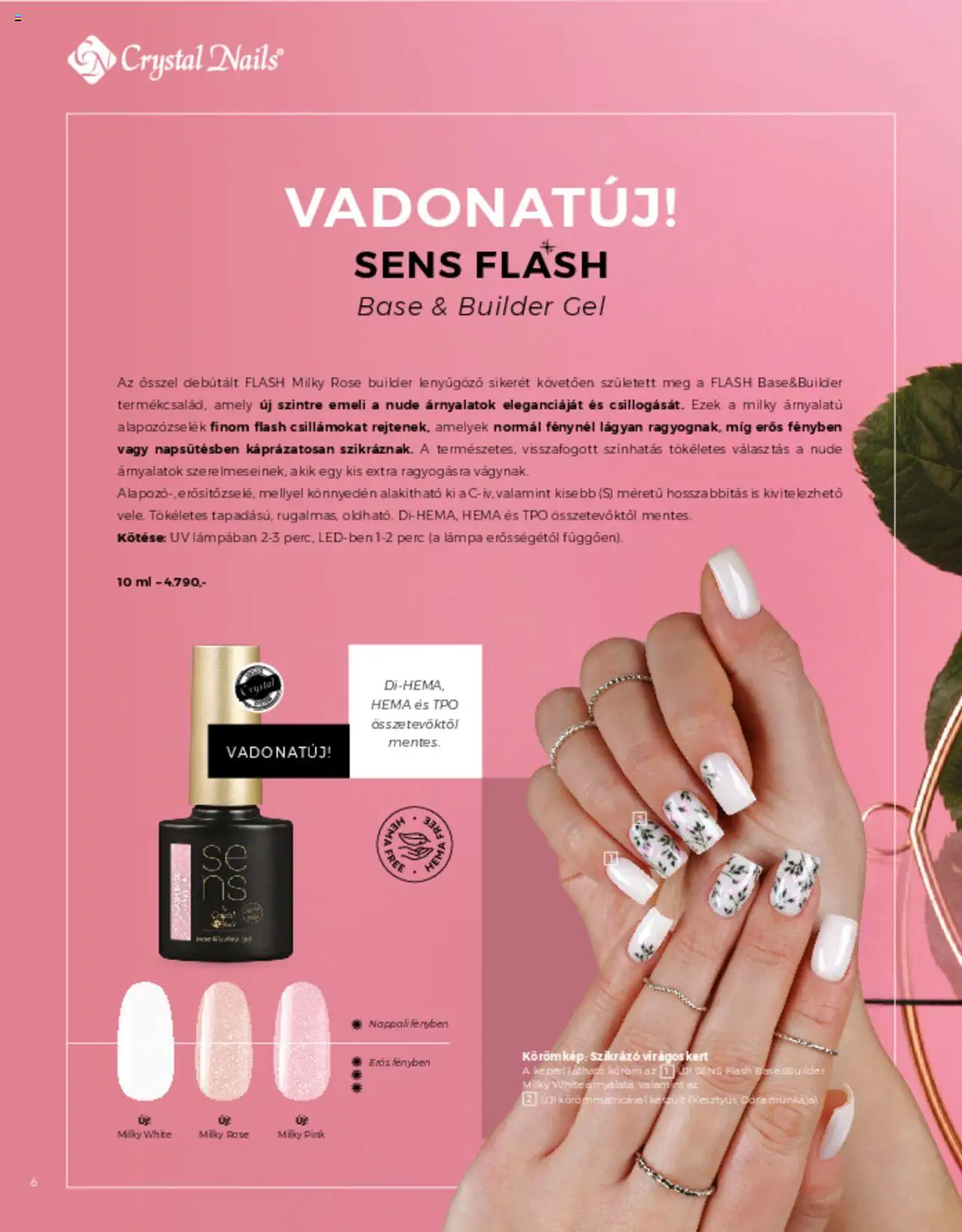 Crystal Nails akciós ujság - amely érvényes a következő dátumtól: 01.03.2025 | Oldal: 6 | Termékek: Lámpa