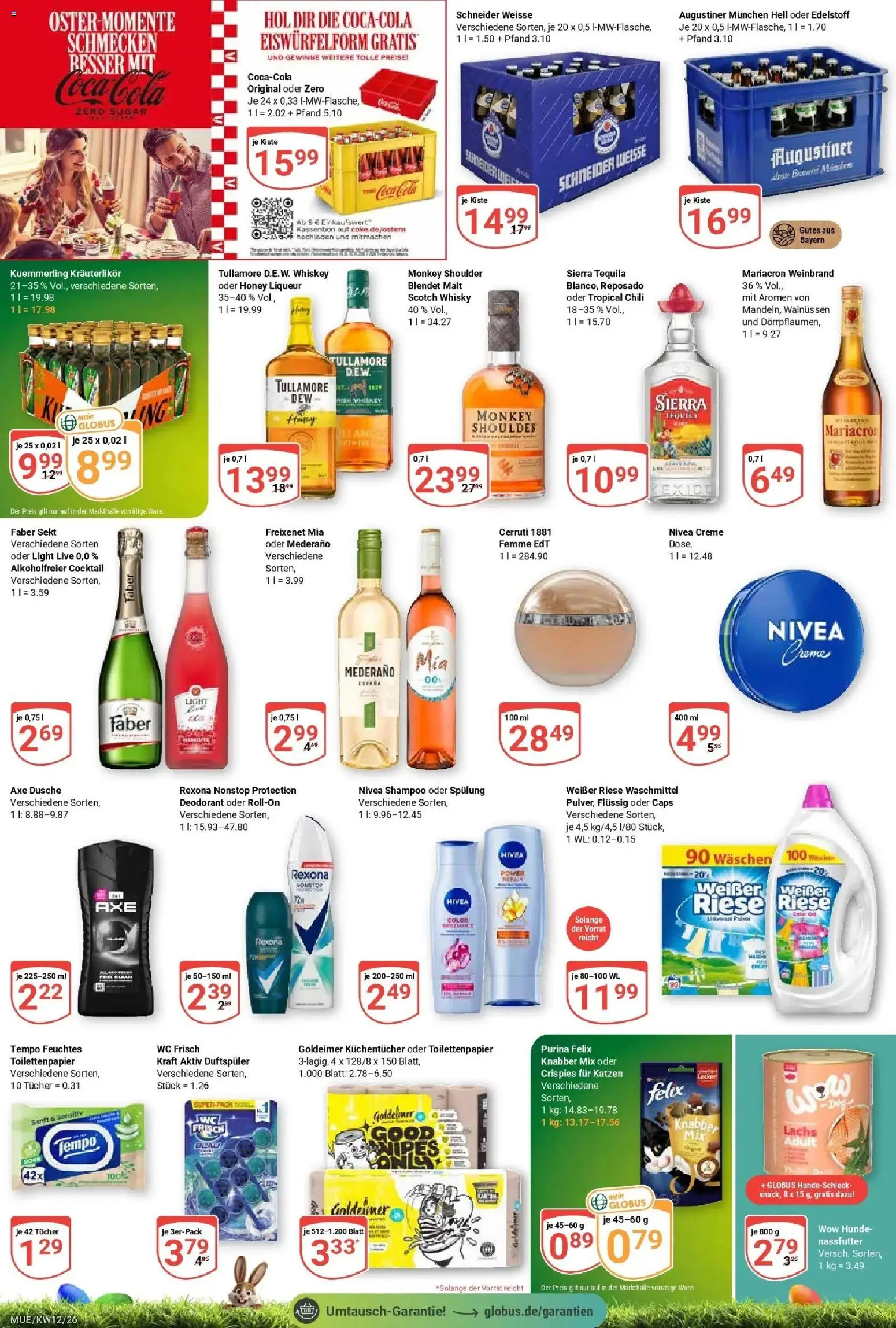 Globus prospekt Mühldorf	 – gültig ab 15.03.2026 | Seite: 3 | Produkte: Coca cola, Tequila, Kuemmerling, Axe