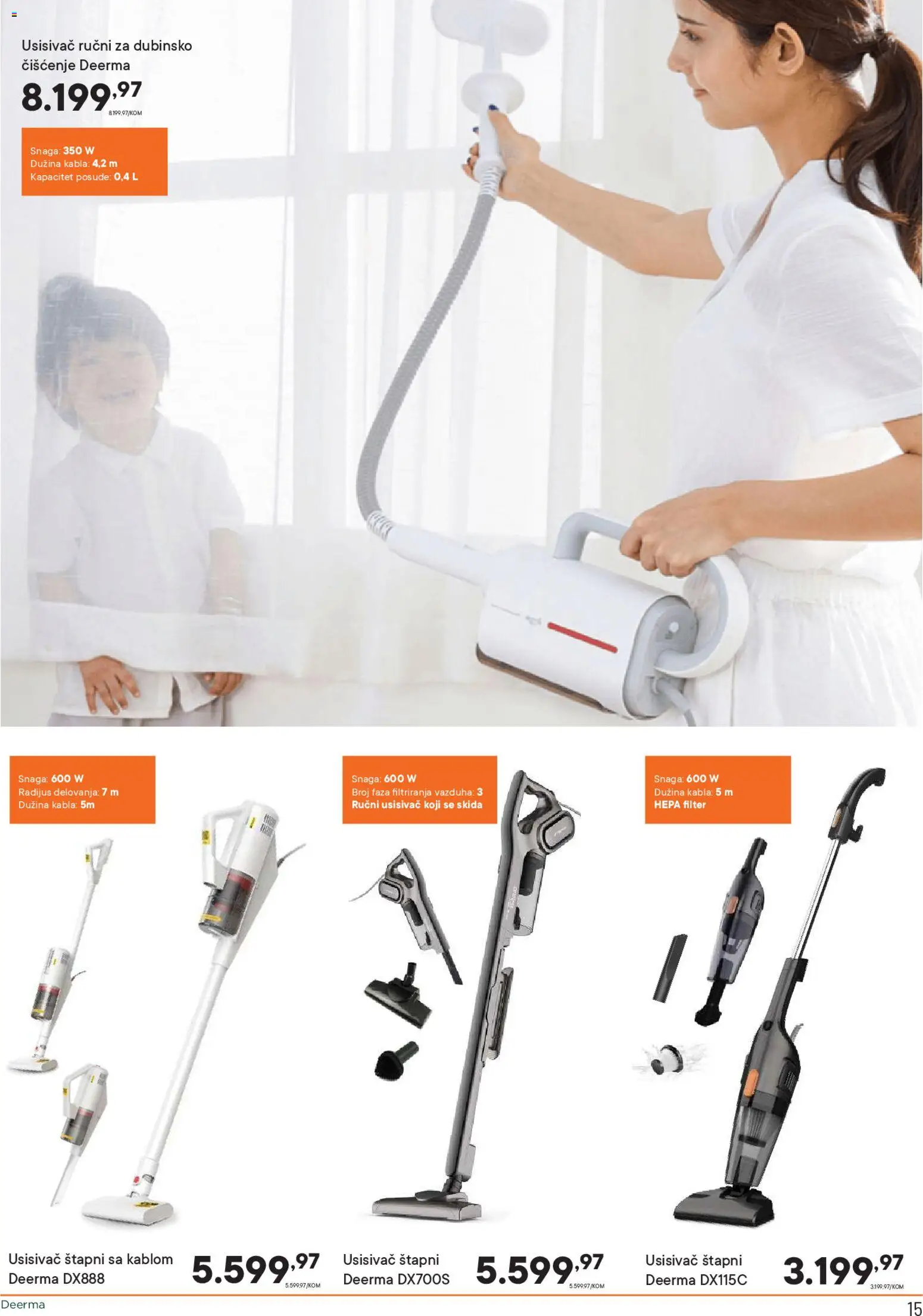 PerSu katalog - važi od 08.01.2026 | Strana: 15 | Proizvode: Usisivač, Ručni usisivač