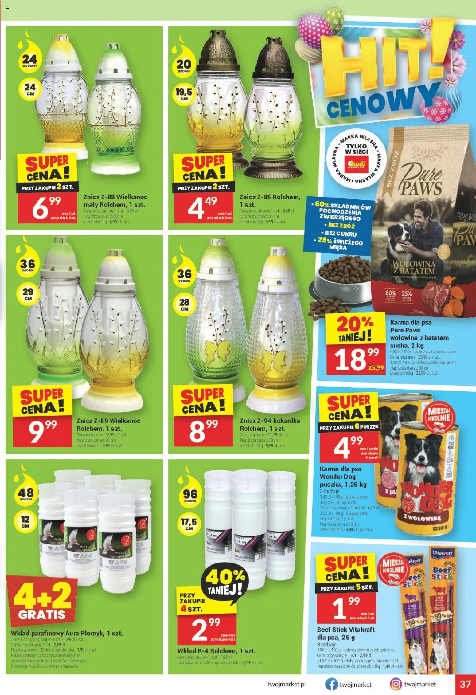 Twój Market gazetka od 01.04.2026 | Strona: 37 | Produkty: Karma dla psa, Wołowina