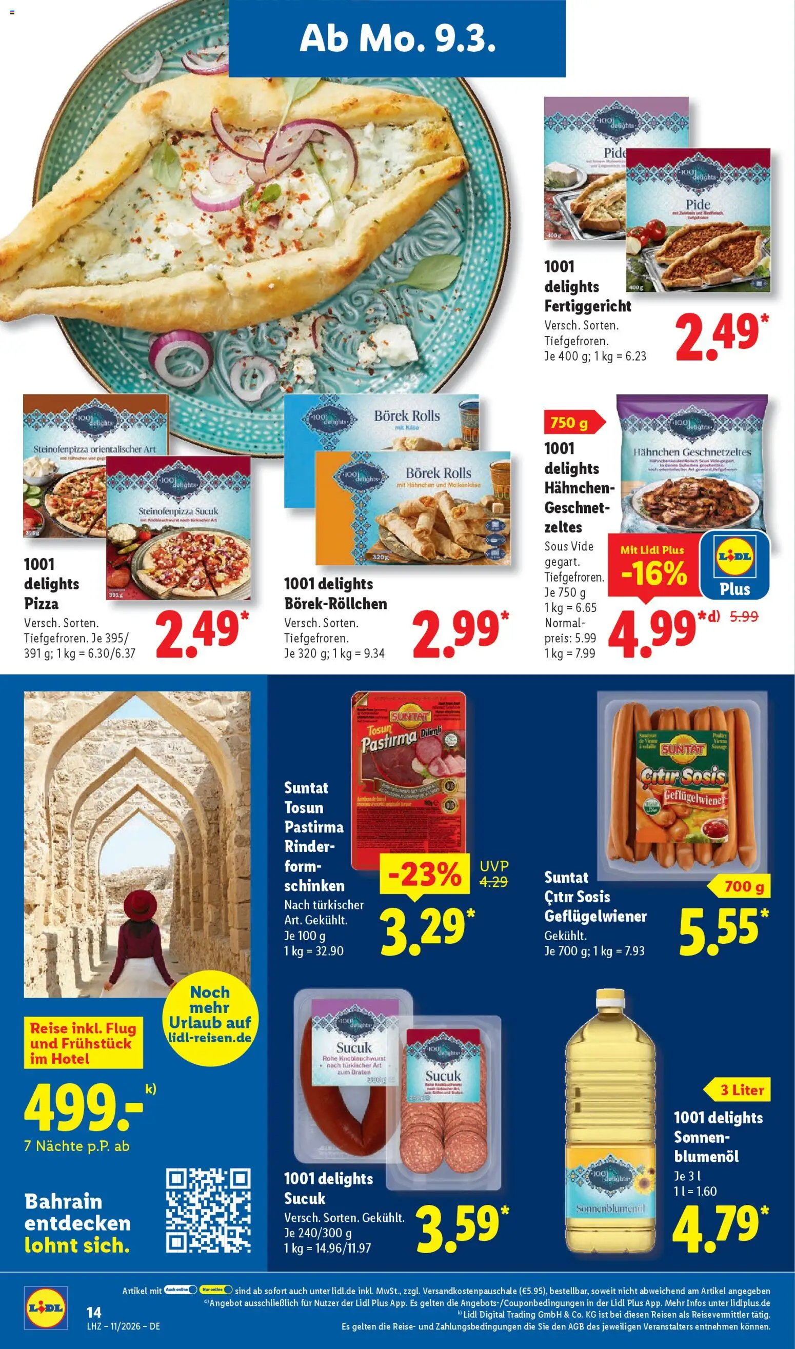 Lidl Prospekt Grimma – gültig ab 09.03.2026 | Seite: 30 | Produkte: Hahnchen, Käse, Sonnenblumenol, Pizza