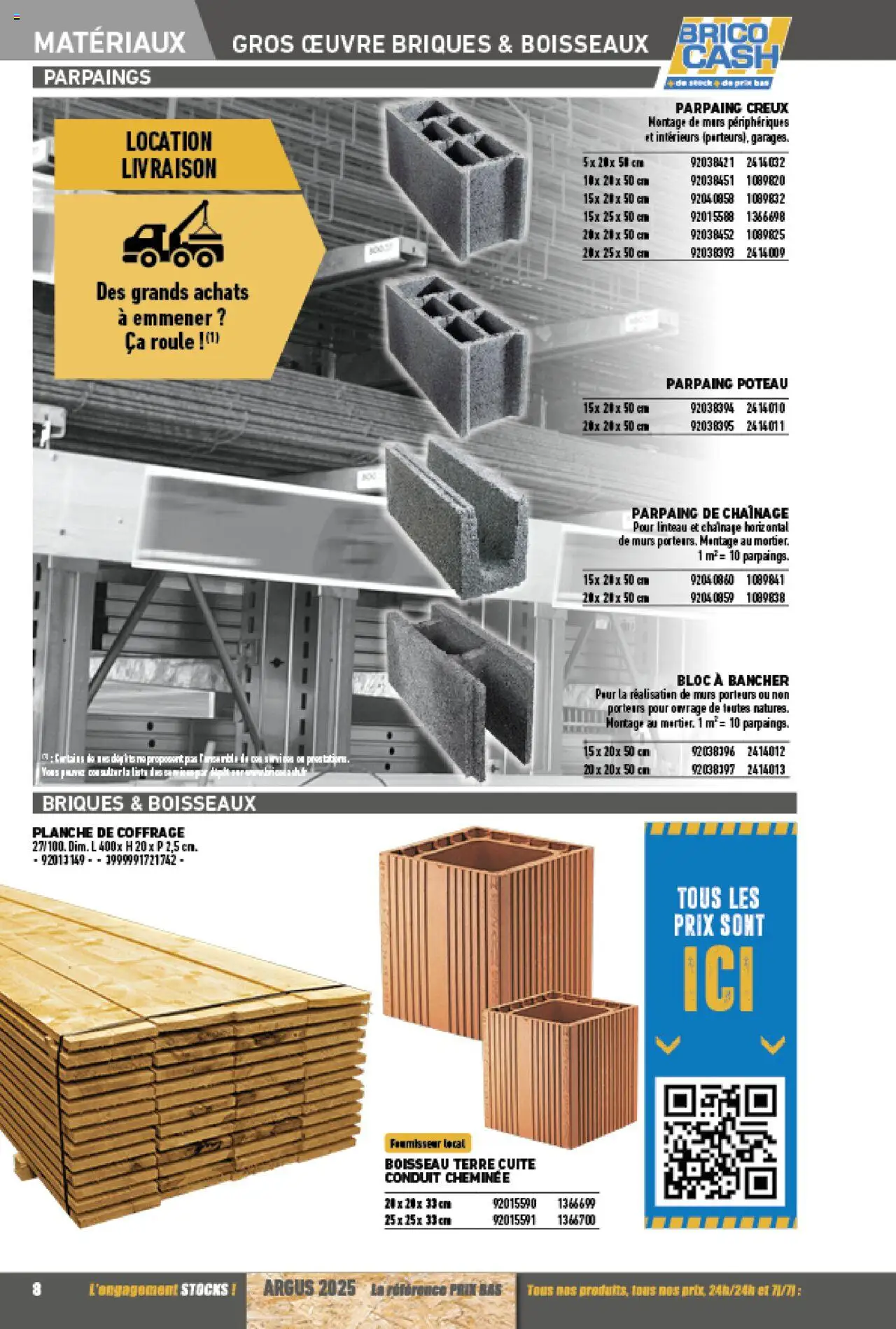 {H1} | Page: 8 | Produits: Briques