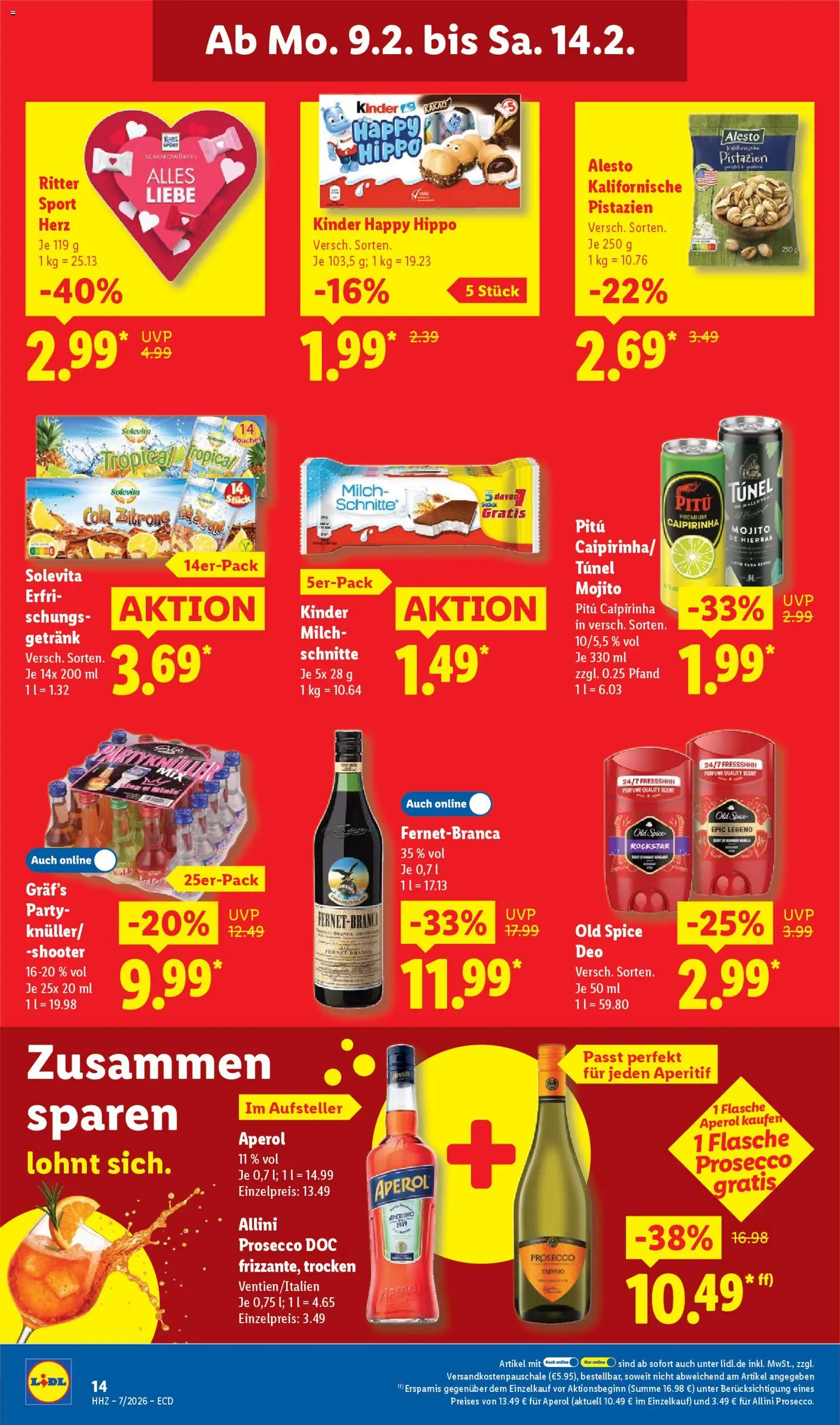 Lidl - Prospekt – gültig ab 09.02.2026 | Seite: 22 | Produkte: Rockstar, Prosecco, Zitrone, Fernet branca