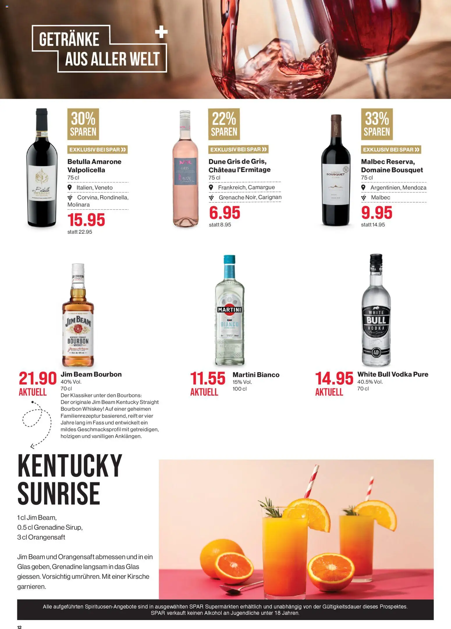 SPAR aktionen – gültig ab 12.03.2026 | Seite: 12 | Produkte: Orangensaft, Bourbon, Whiskey