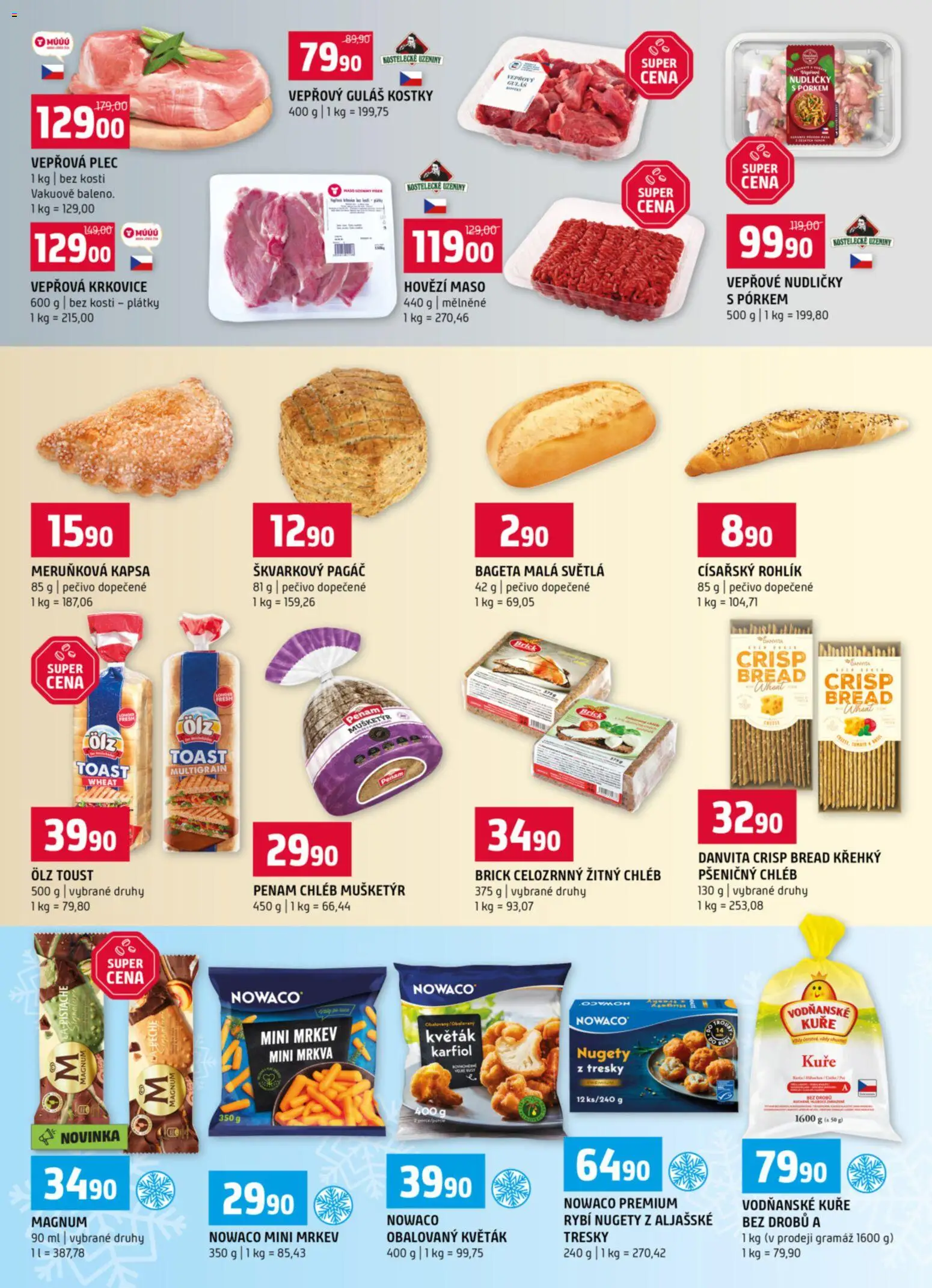 Terno leták od 08.04.2026 | Strana: 3 | Produkty: Maso, Guláš, Vepřová krkovice, Nugety