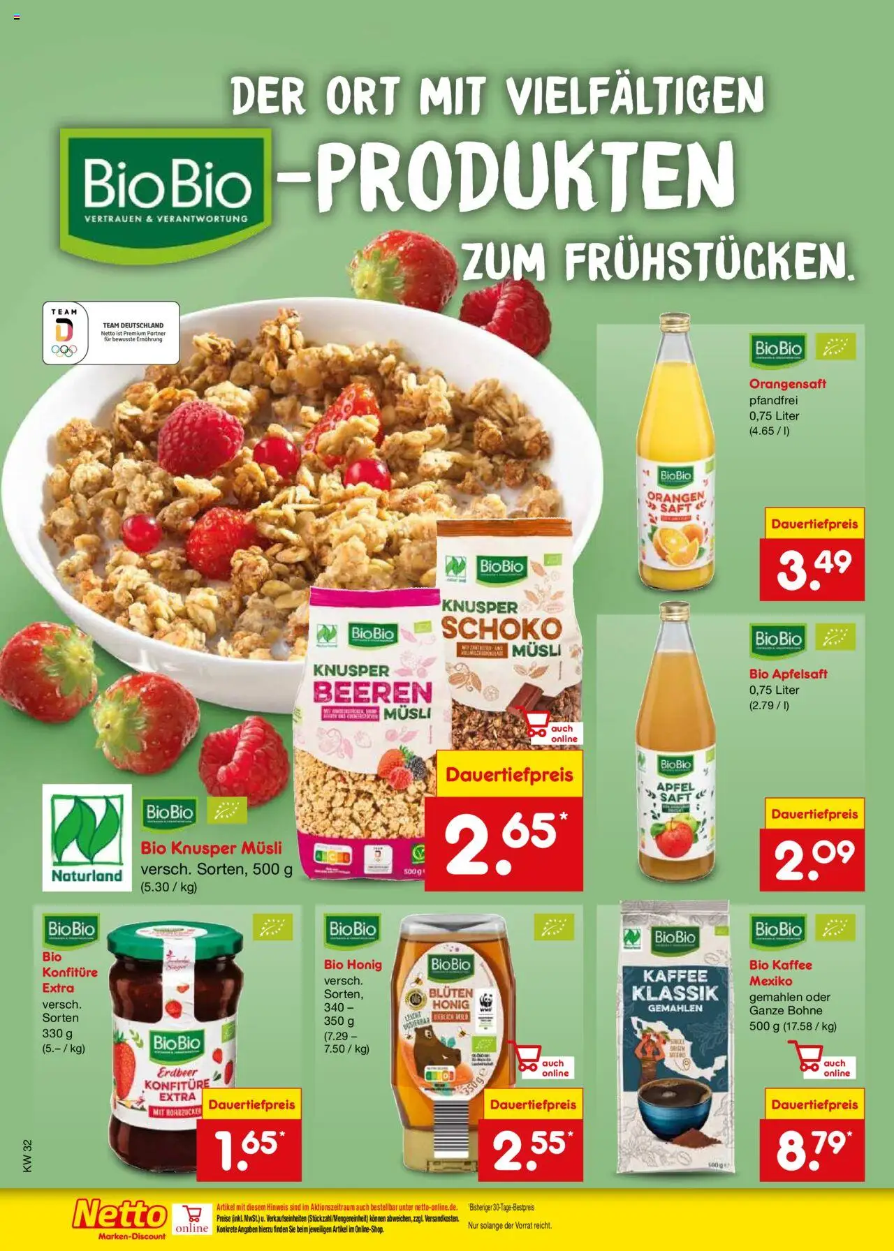 Netto Marken-Discount Prospekt 	 - gültig ab dem 04.08.2025 | Seite: 24 | Produkte: Kaffee, Äpfel, Orangen, Apfelsaft