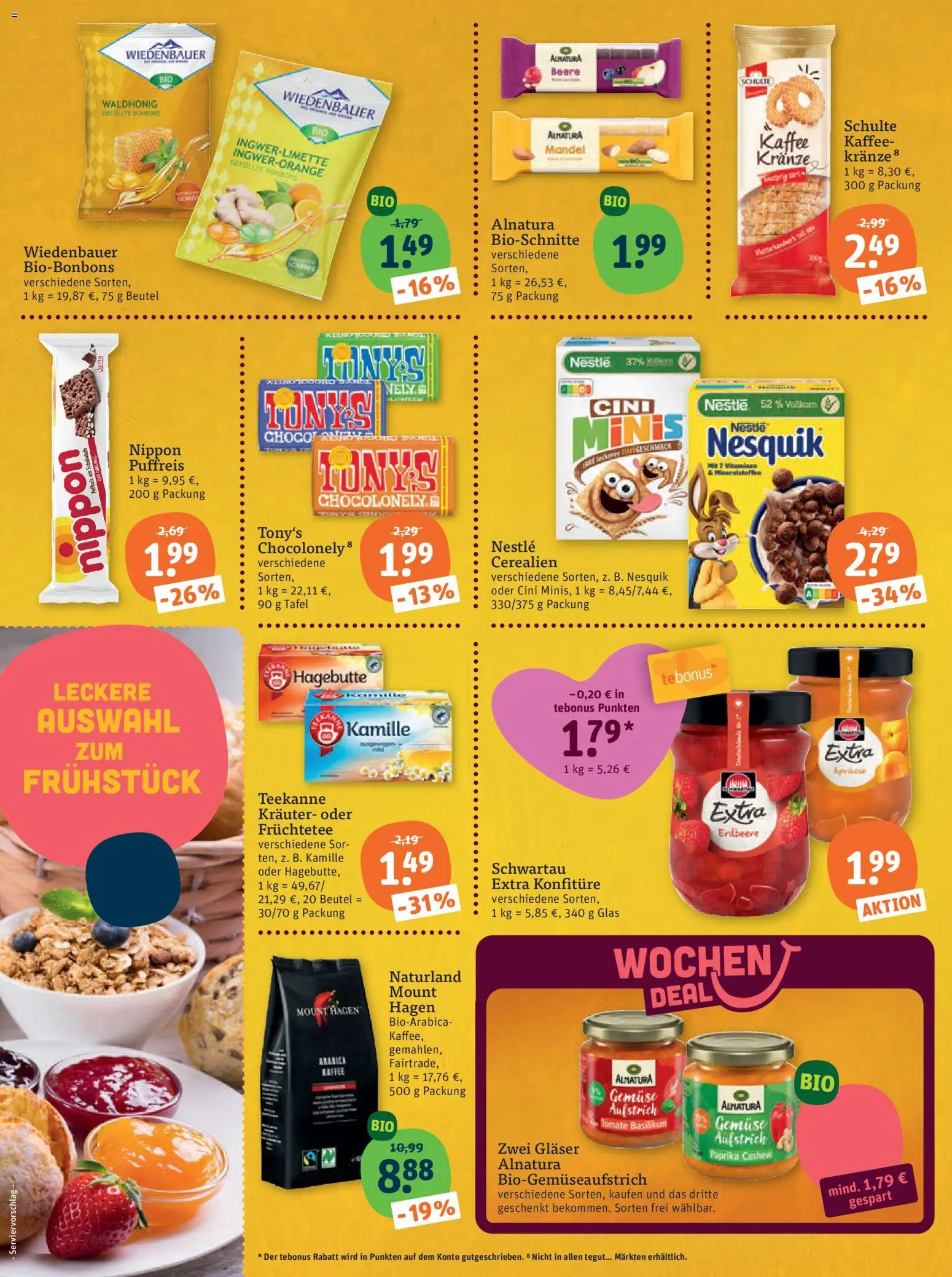 Tegut Prospekt – gültig ab 16.02.2026 | Seite: 16 | Produkte: Nesquik, Gemüse, Paprika, Teekanne