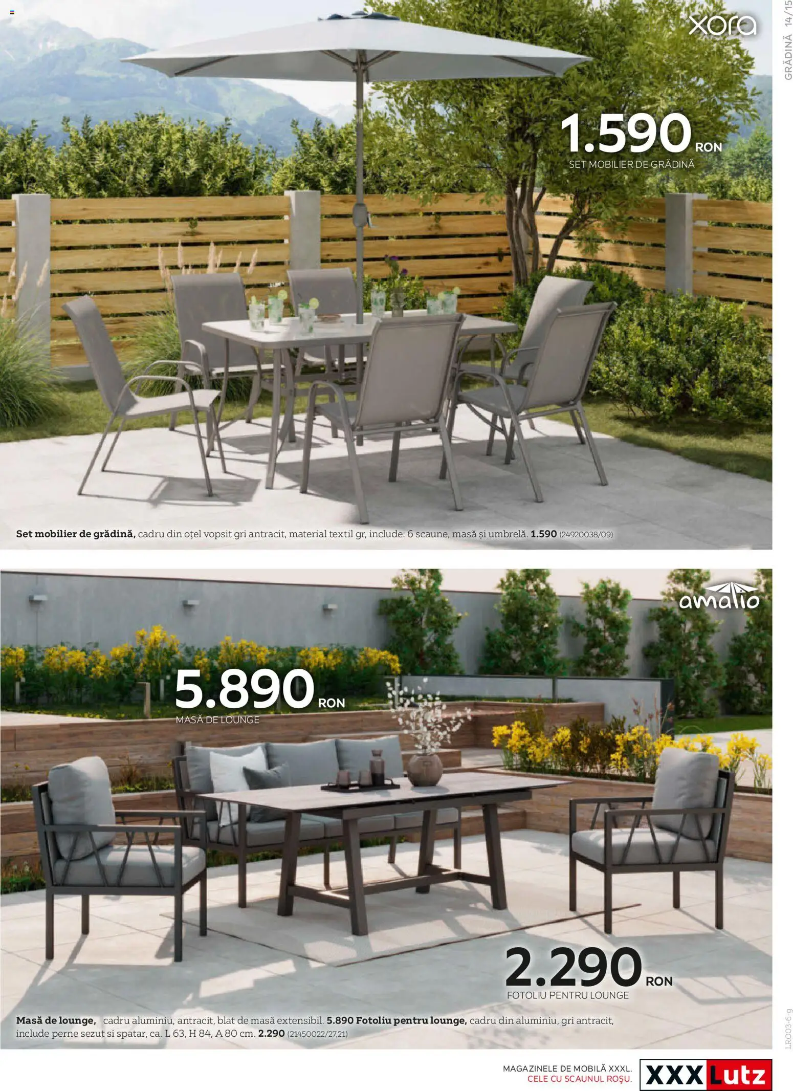 Noul catalog XXXLutz – valabil de la 09.03.2026 | Pagină: 15 | Produse: Fotoliu, Masă