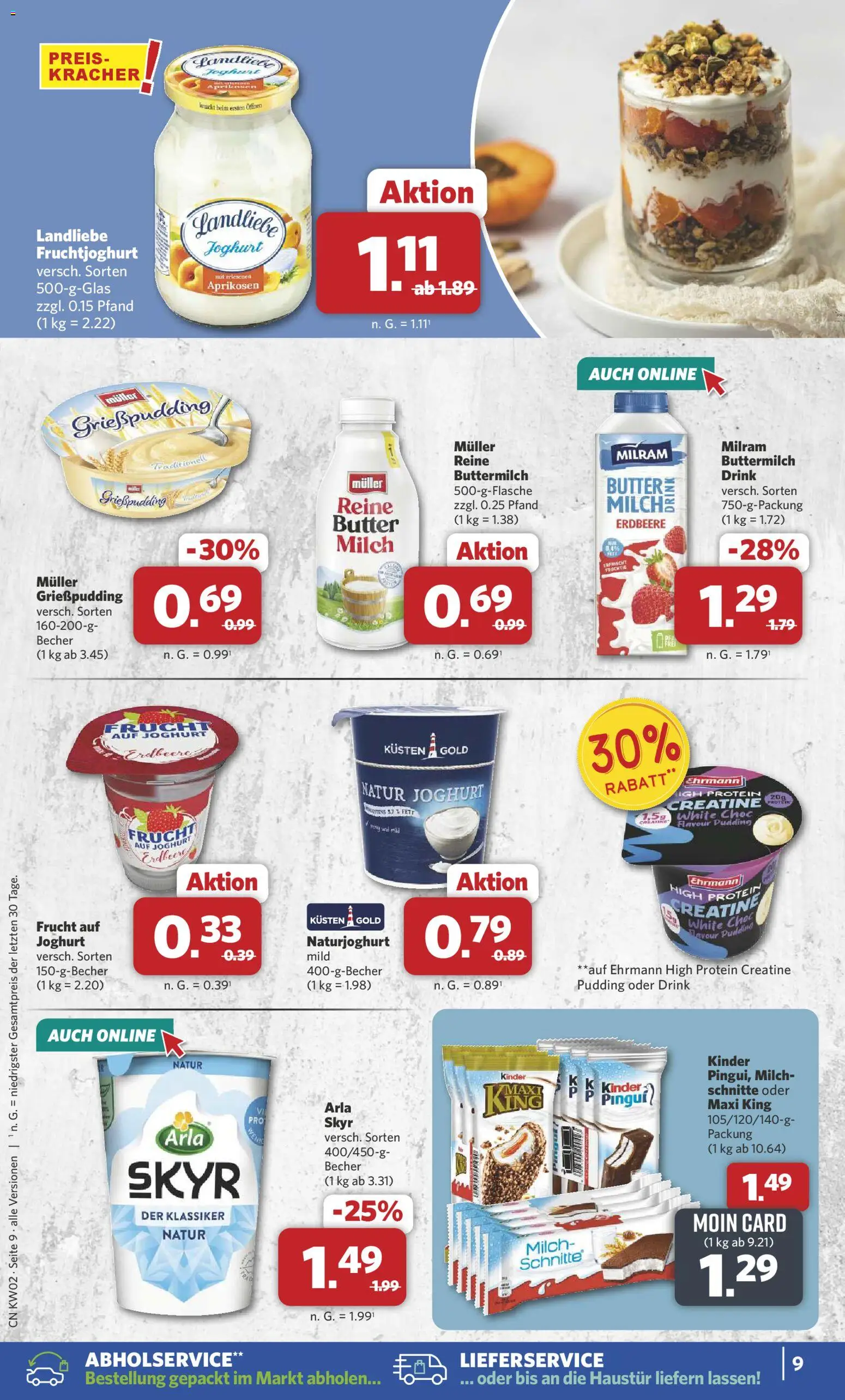 Combi Prospekt 	 – gültig ab 05.01.2026 | Seite: 9 | Produkte: Buttermilch, Joghurt, Pudding, Milram