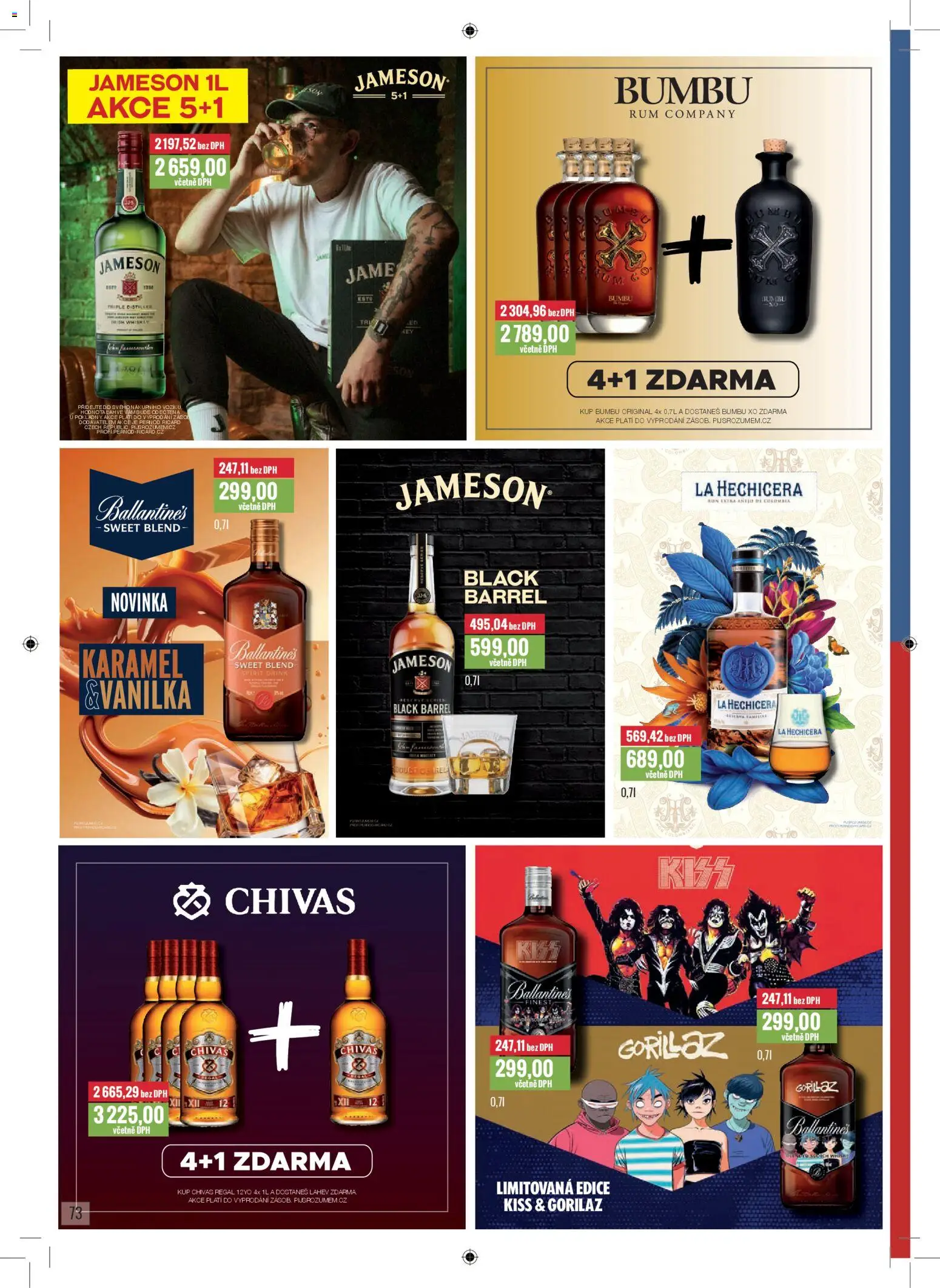 Ratio leták od 01.11.2025 | Strana: 74 | Produkty: Rum, Whisky, Ballantine's, Láhev