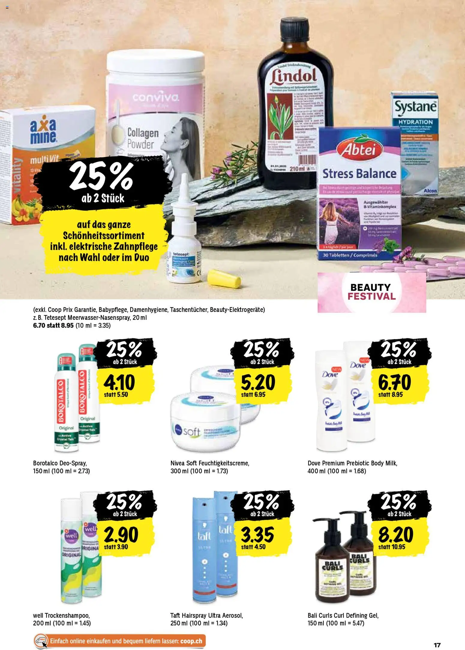 Coop Aktionen – gültig ab 12.02.2026 | Seite: 17 | Produkte: Shampoo, Deodorant, Body Milk