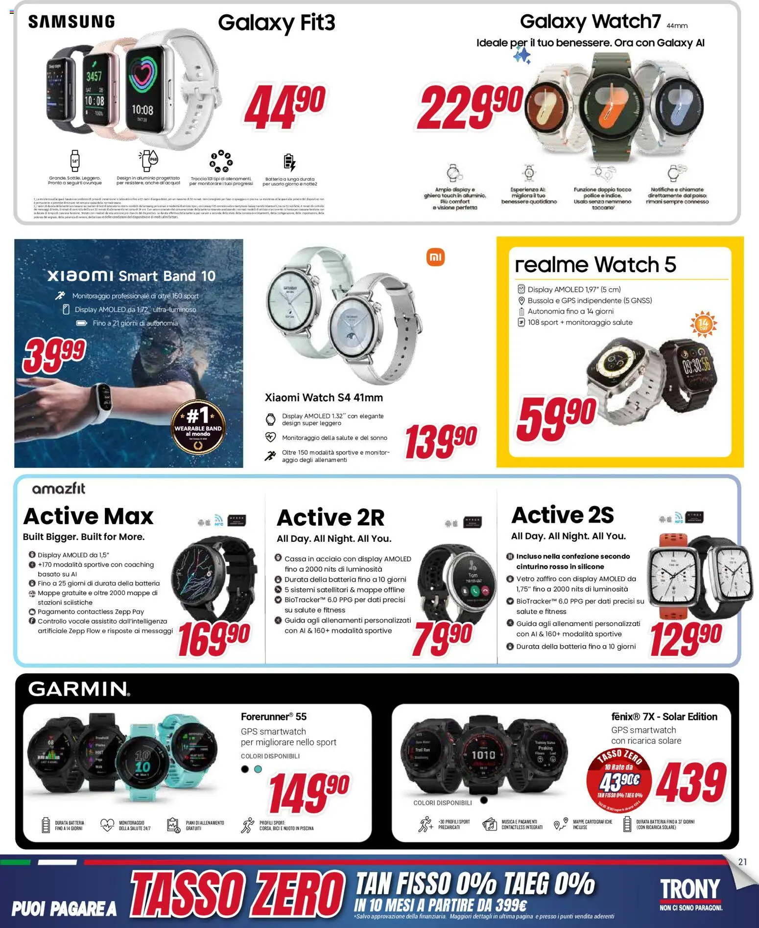 Volantino Trony del 15.01.2026 | Pagina: 21 | Prodotti: Piscina, Monitorare, Batteria, Samsung