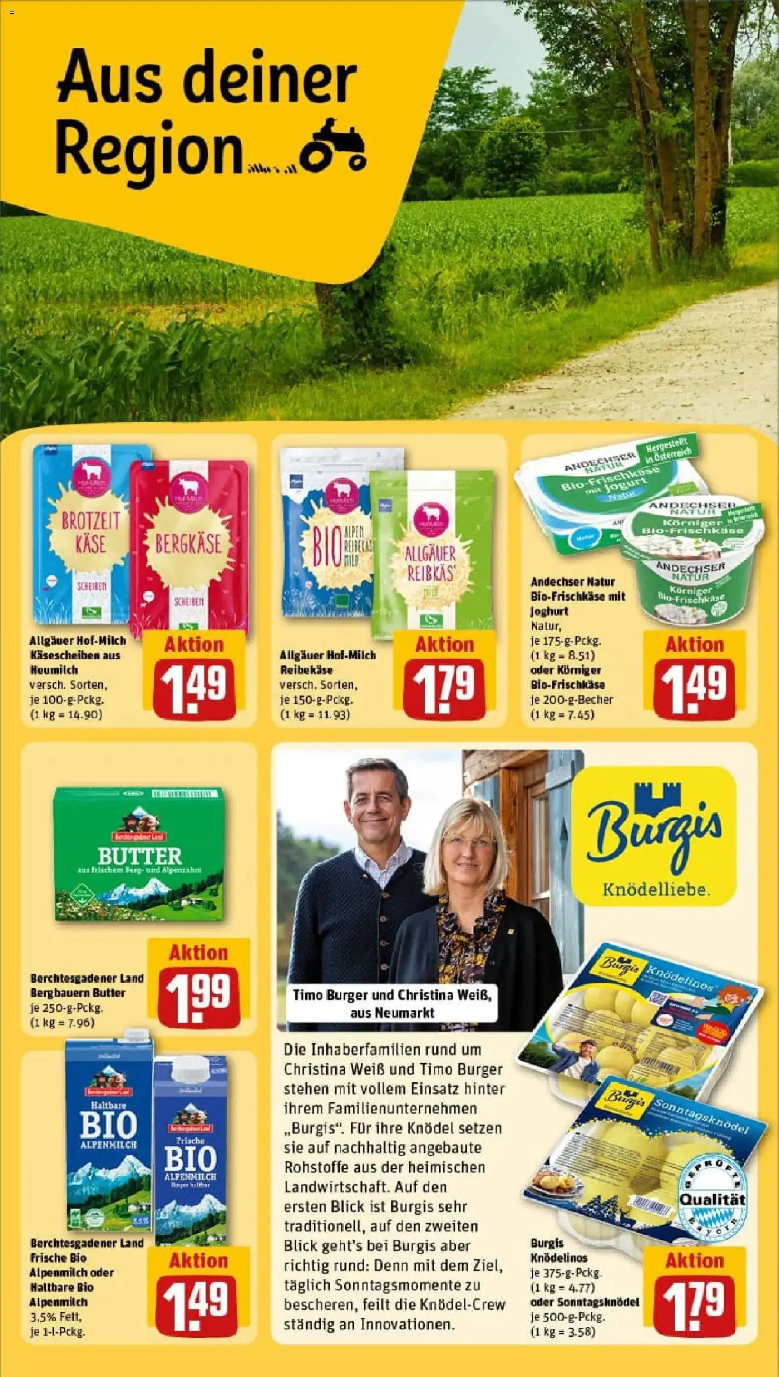 Rewe prospekt Merkendorf	 – gültig ab 26.01.2026 | Seite: 20 | Produkte: Butter, Joghurt, Burger, Reibekase
