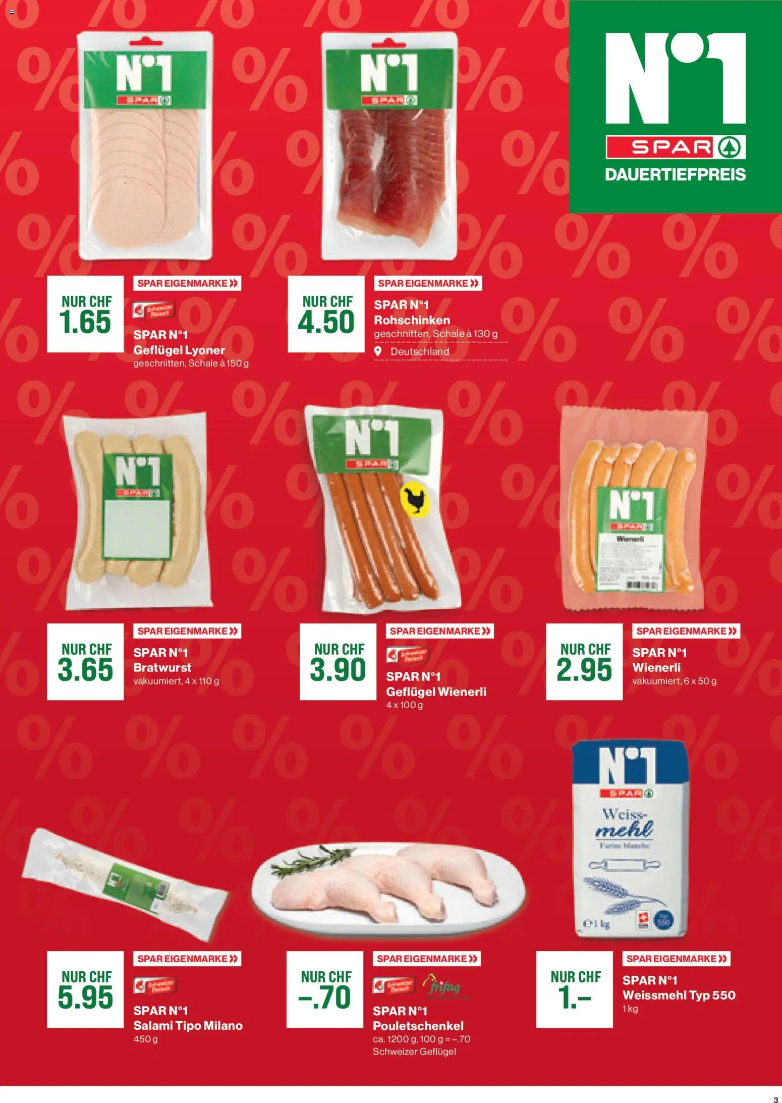 SPAR Aktionen – gültig ab 13.11.2025 | Seite: 3 | Produkte: Mehl, Salami