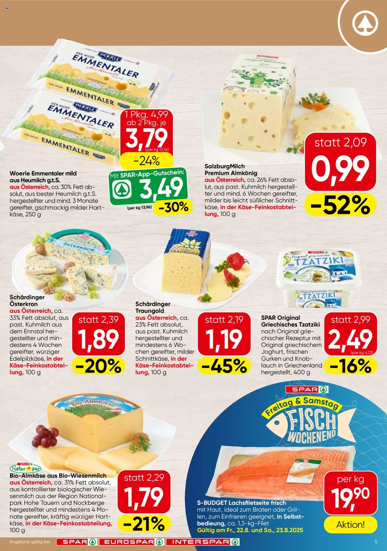 Spar Flugblatt - Burgenland gültig ab 21.08.2025 | Seite: 5 | Produkte: Gurken, Fisch