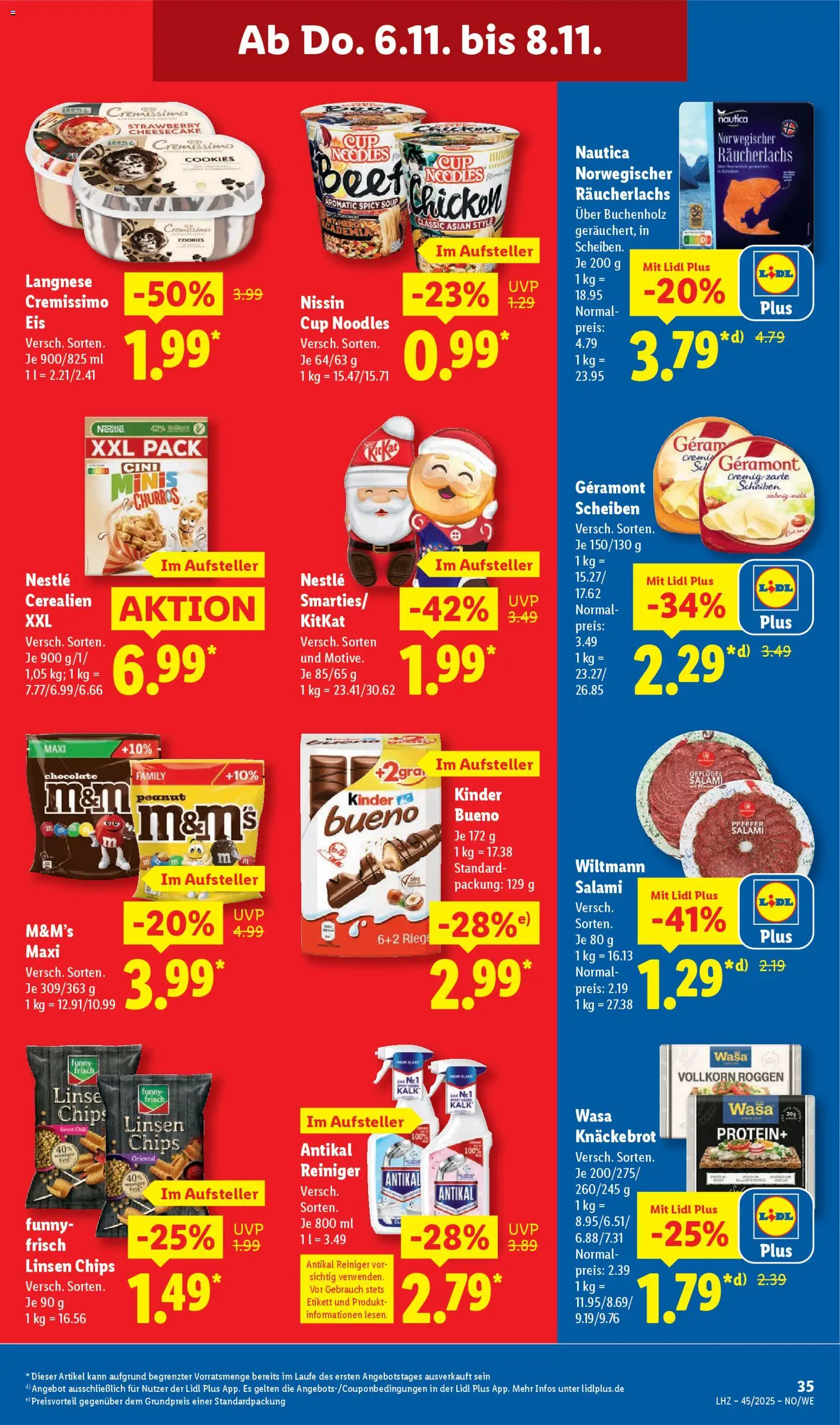 Lidl Prospekt Heppenheim – gültig ab 03.11.2025 | Seite: 59 | Produkte: Geramont, Räucherlachs, Salami, Chips