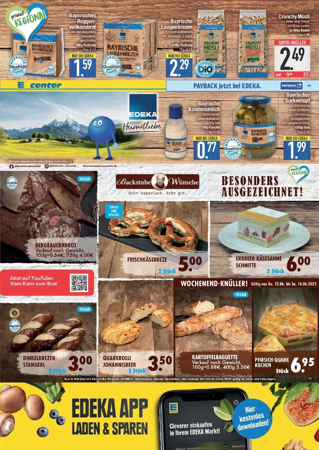 Edeka prospekt Bad Reichenhall	 - gültig ab dem 08.06.2025 | Seite: 11 | Produkte: Musli, Vollkornbrot, Baguette, Brot