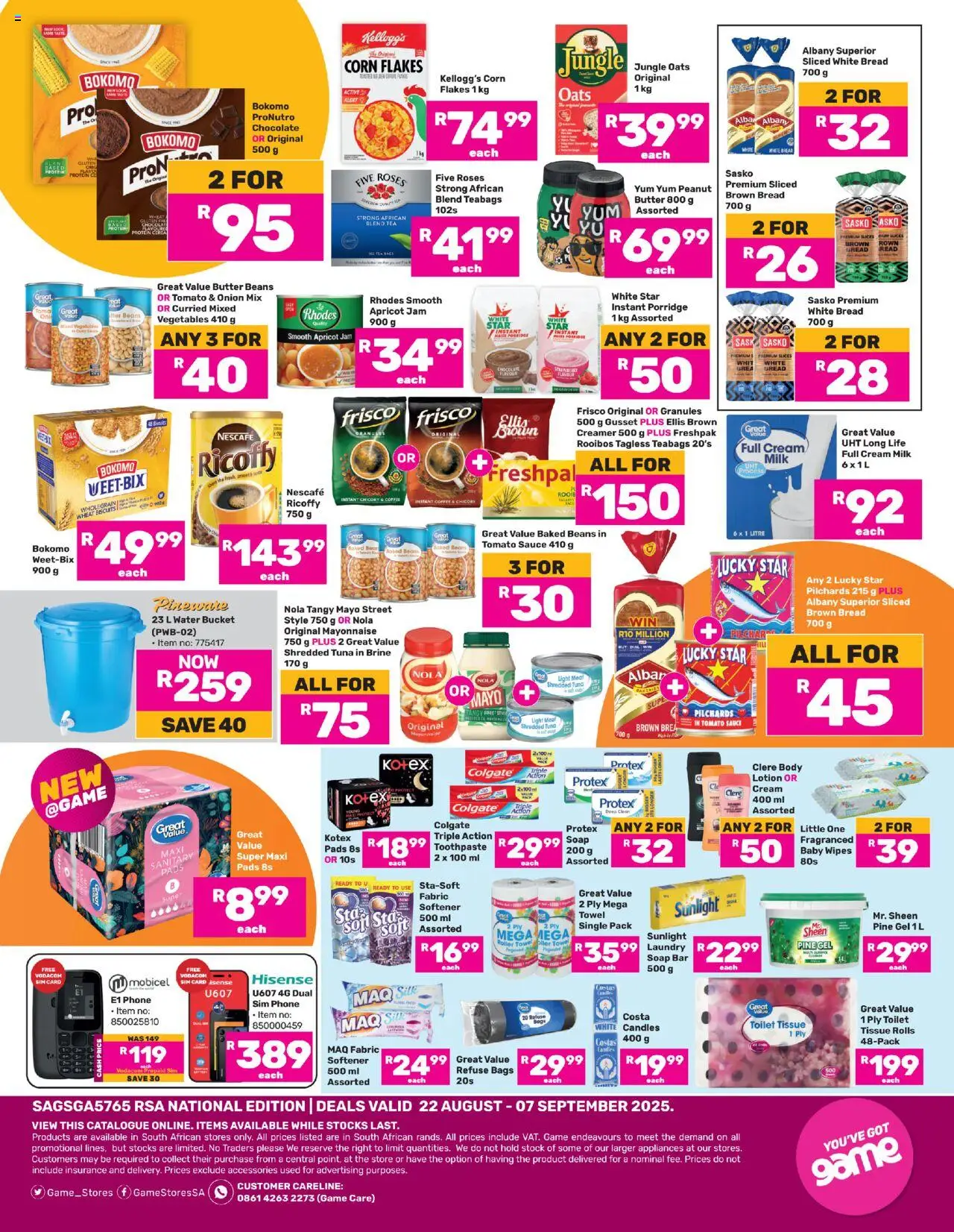 Game Get More iGroza For Your Buck │ valid from 22.08.2025 | Page: 2 | Products: Tuna, Creamer, Biscuits, Estuche organizador de viaje