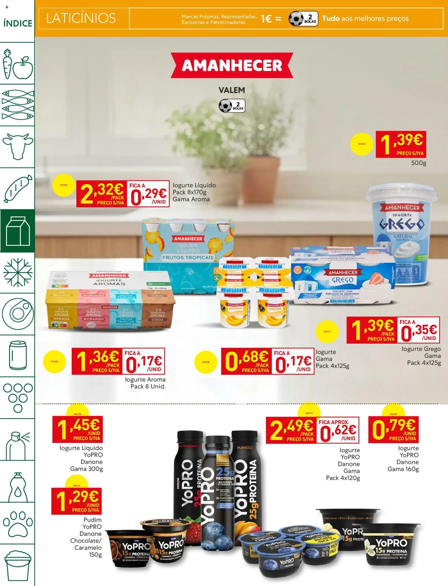 Recheio folheto │ válido de 07.04.2026 | Página: 14 | Produtos: Banana, Pudim, Iogurte liquido, Proteina