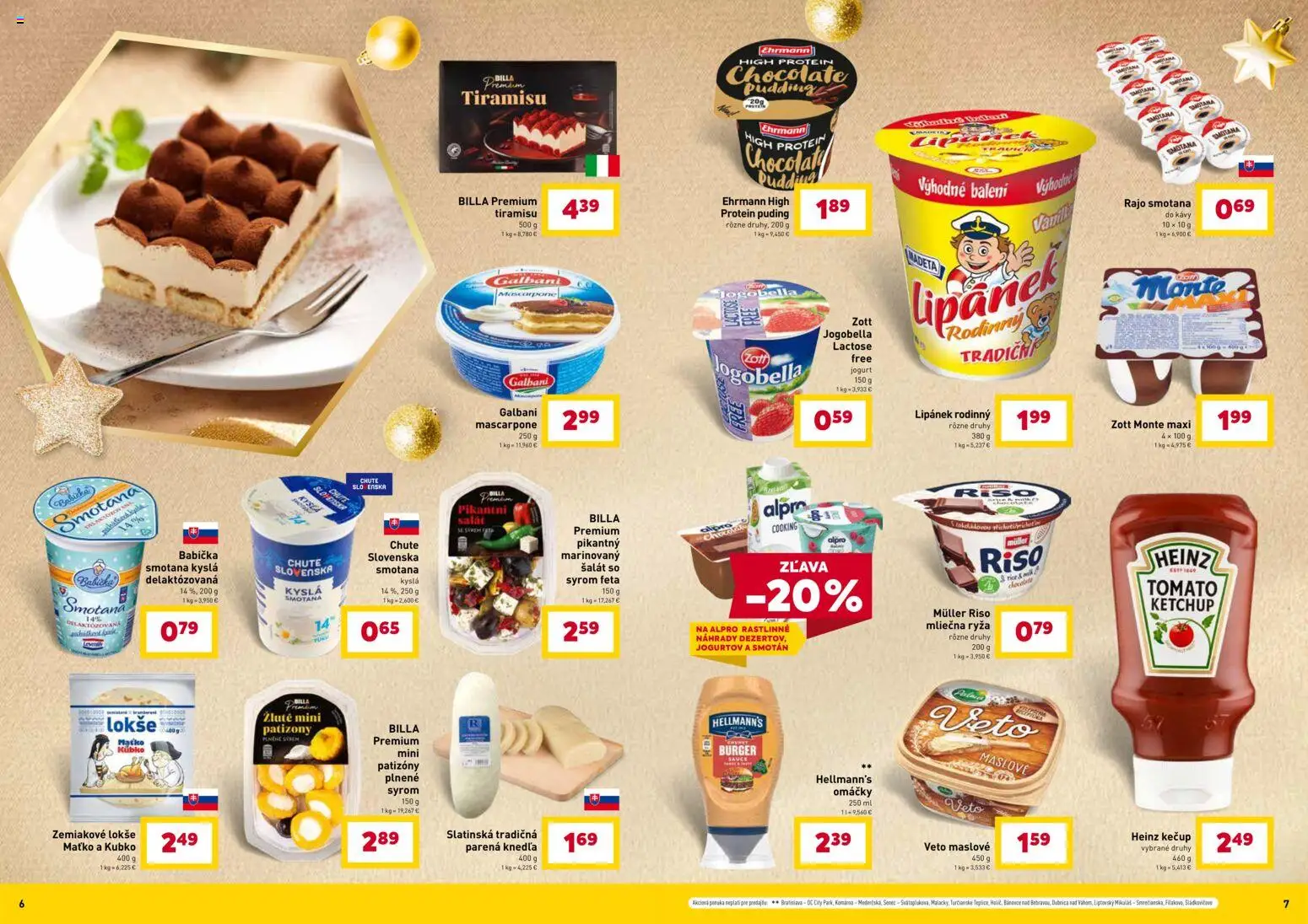 Nové Billa akcie – leták je platný od 12.11.2025 | Strana: 4 | Produkty: Smotana, Protein, Puding, Kečup