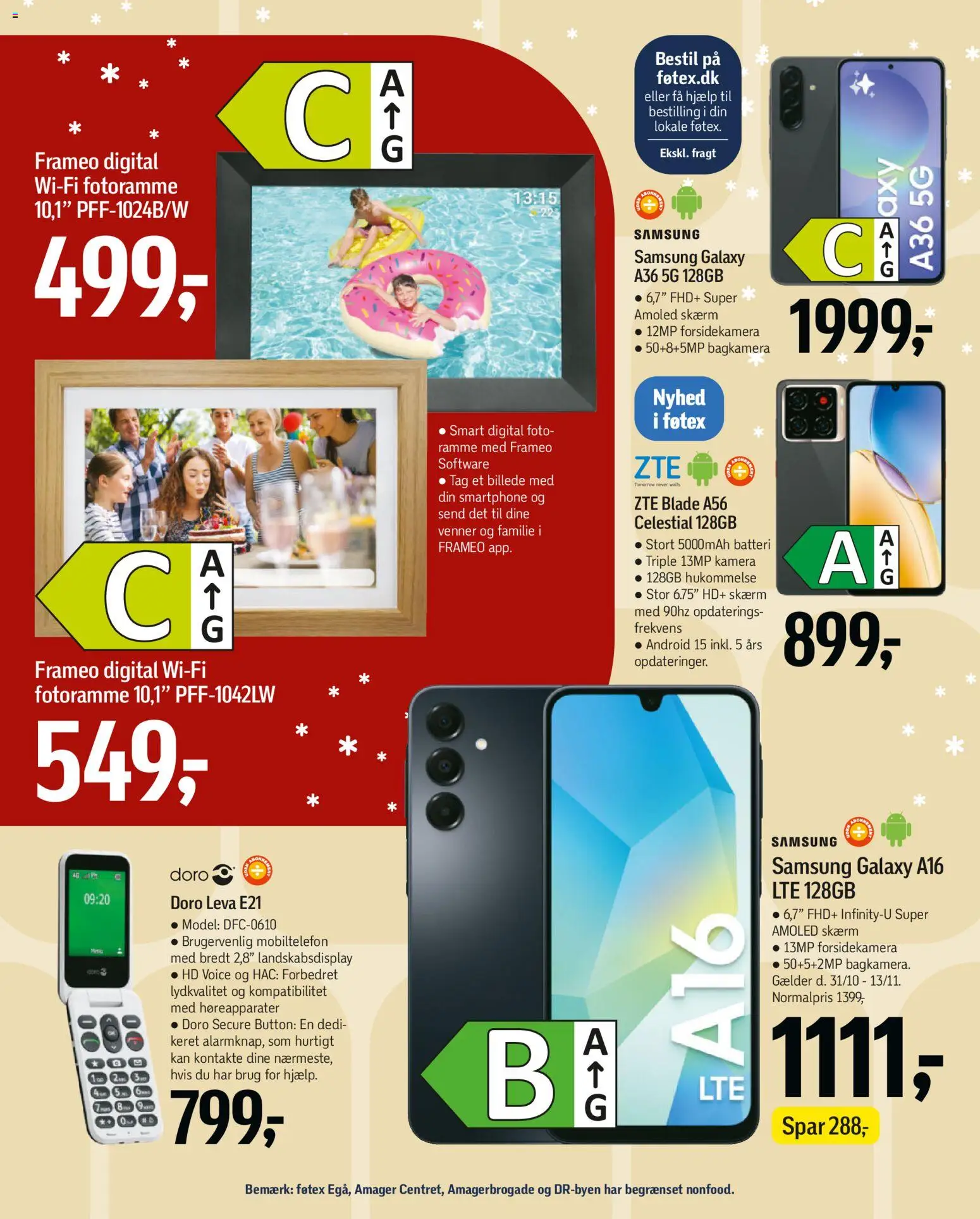 Føtex tilbudsavis – gyldig fra 31.10.2025 | Side: 64 | Produkter: Skærm, Smartphone, Batteri, Kamera