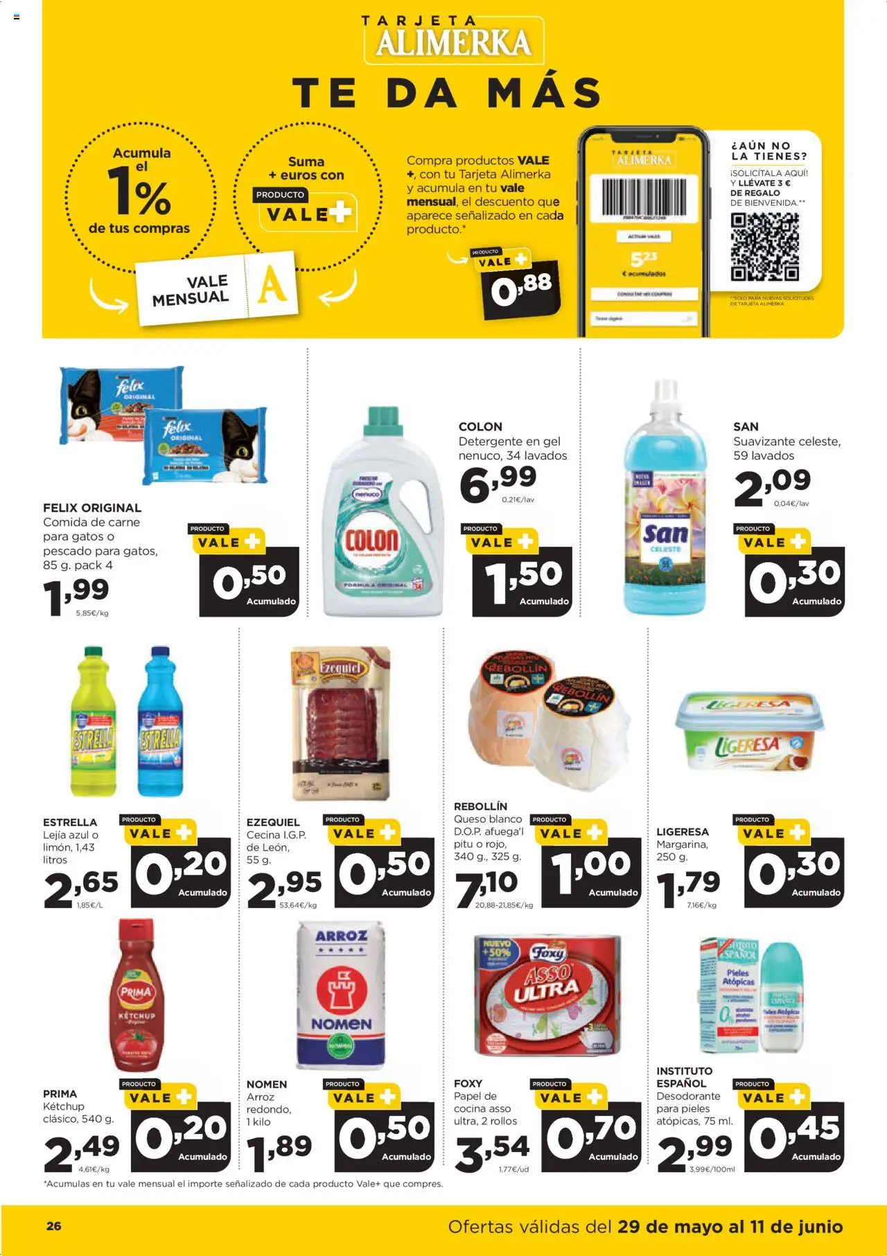 Alimerka folleto Castilla y León │ válido desde el 29.05.2025 | Página: 26 | Productos: Arroz, Pescado, Té, Suavizante