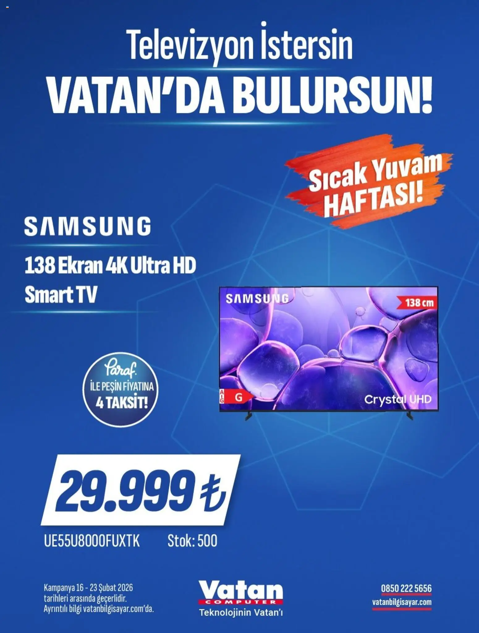 Vatan Bilgisayar İndirim - 16.02.2026 tarihinden itibaren geçerlidir | Sayfa: 19 | Ürünler: TV, Televizyon