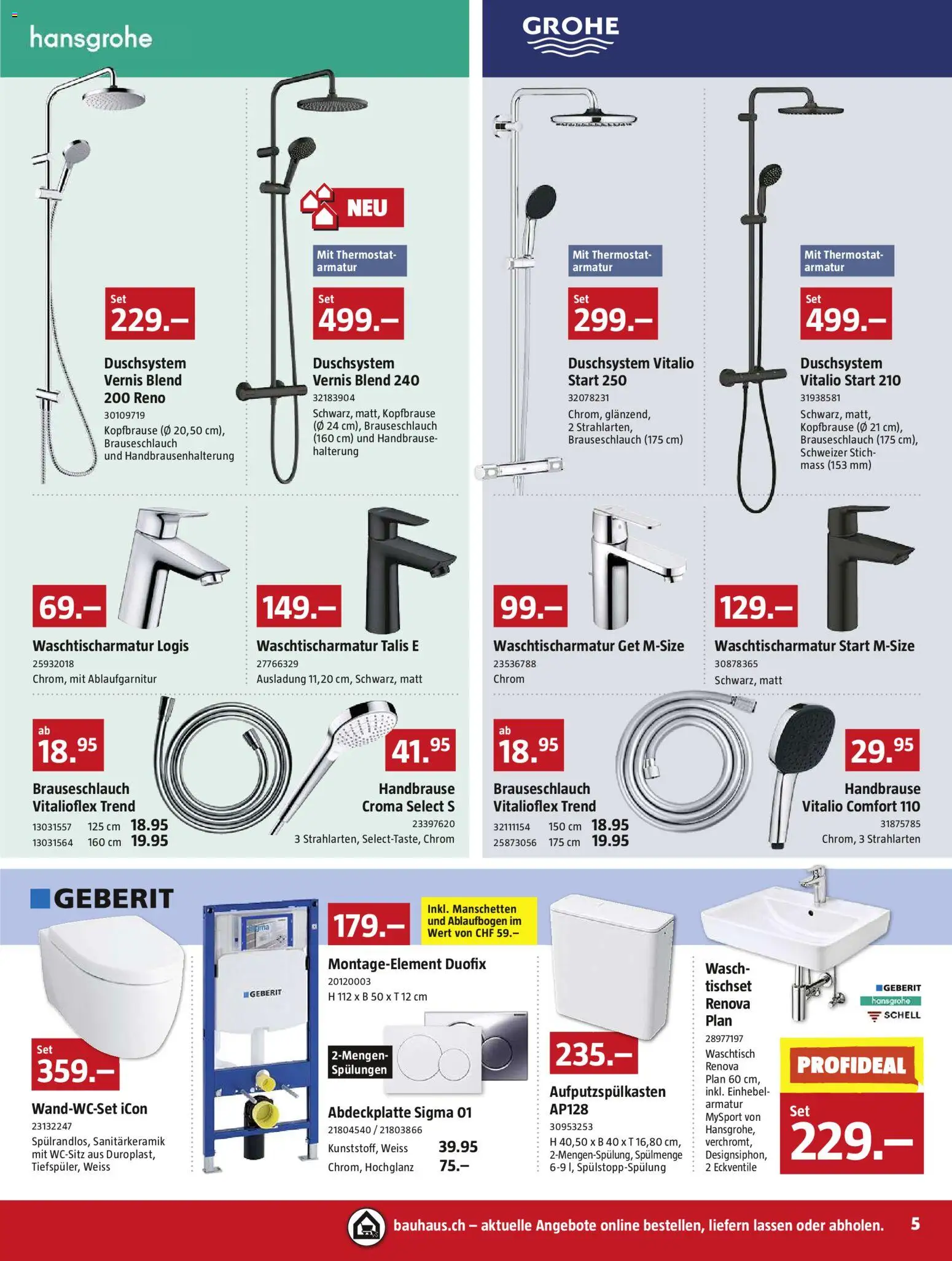 Bauhaus Aktionen – gültig ab 29.12.2025 | Seite: 5 | Produkte: Waschtisch, Armatur