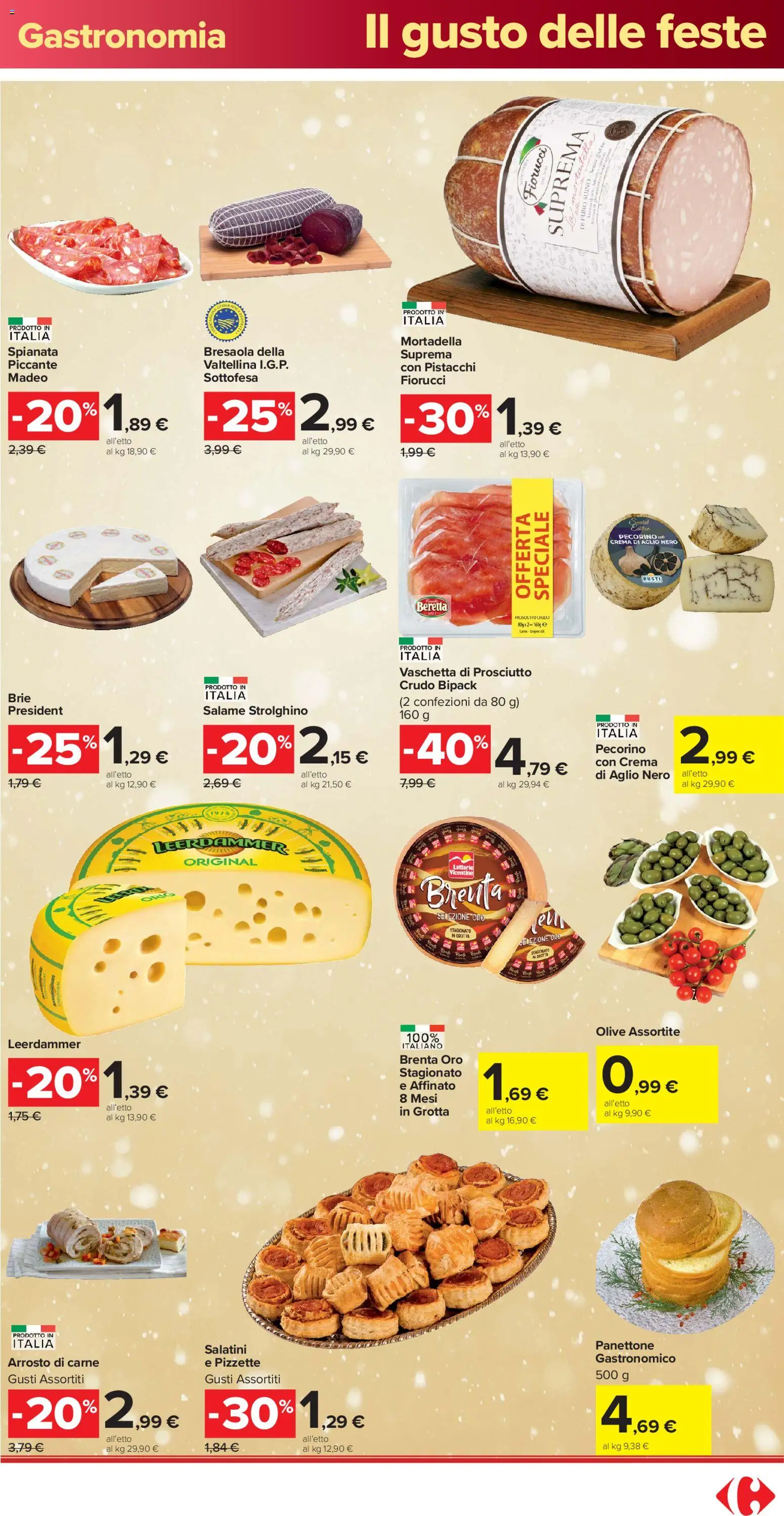 Volantino Carrefour del 16.12.2025 | Pagina: 17 | Prodotti: Arrosto, Salatini, Mortadella, Pecorino