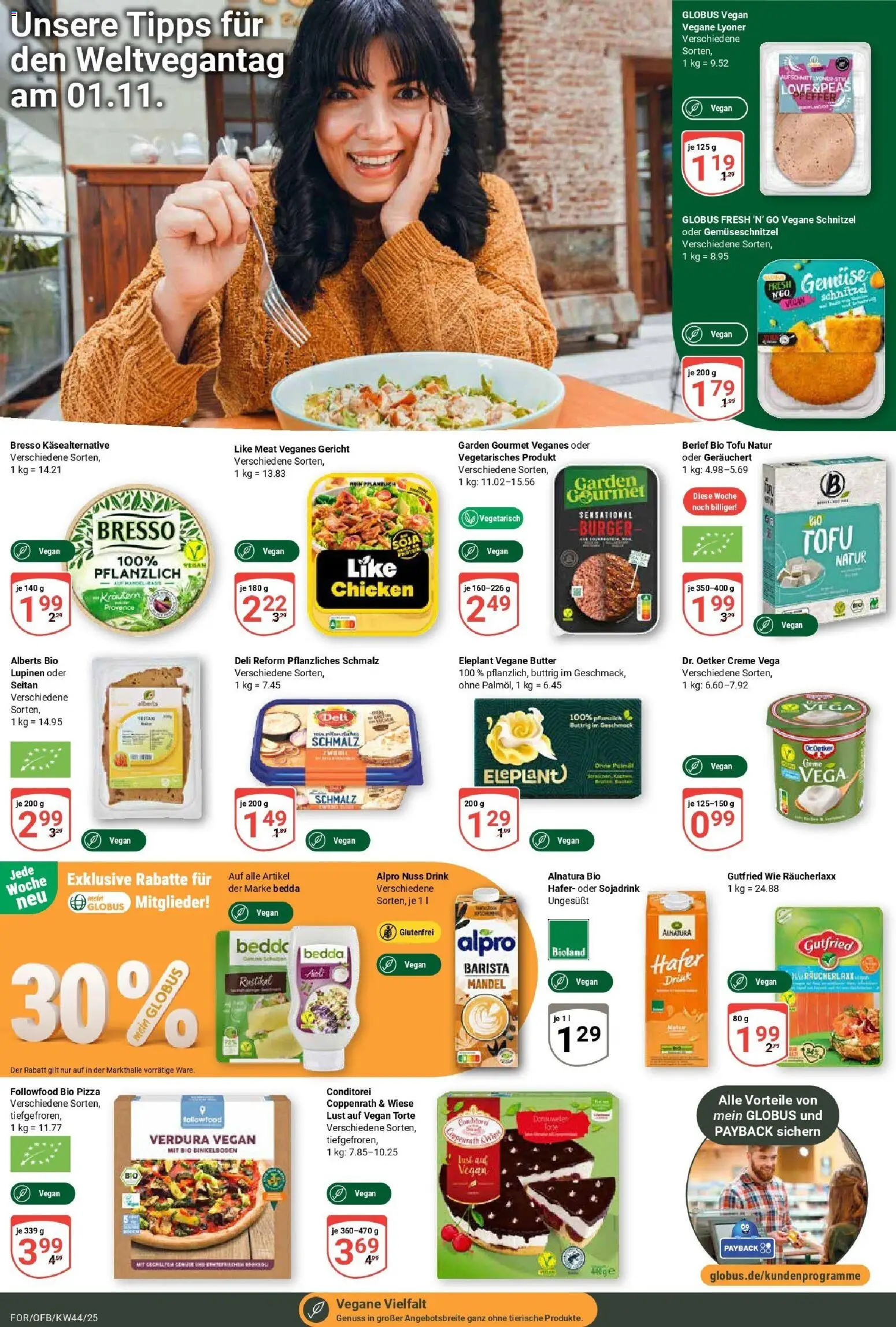 Globus prospekt Forchheim	 – gültig ab 26.10.2025 | Seite: 12 | Produkte: Schnitzel, Bresso, Creme, Alpro