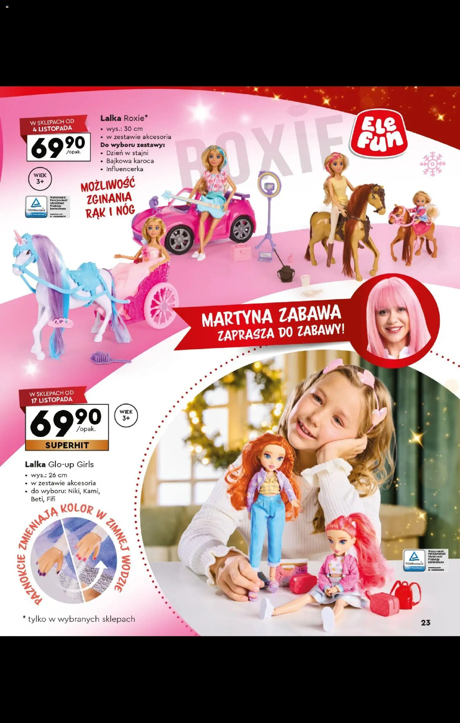 Biedronka gazetka - Kraina zabawek od 27.10.2025 | Strona: 23 | Produkty: Lalka