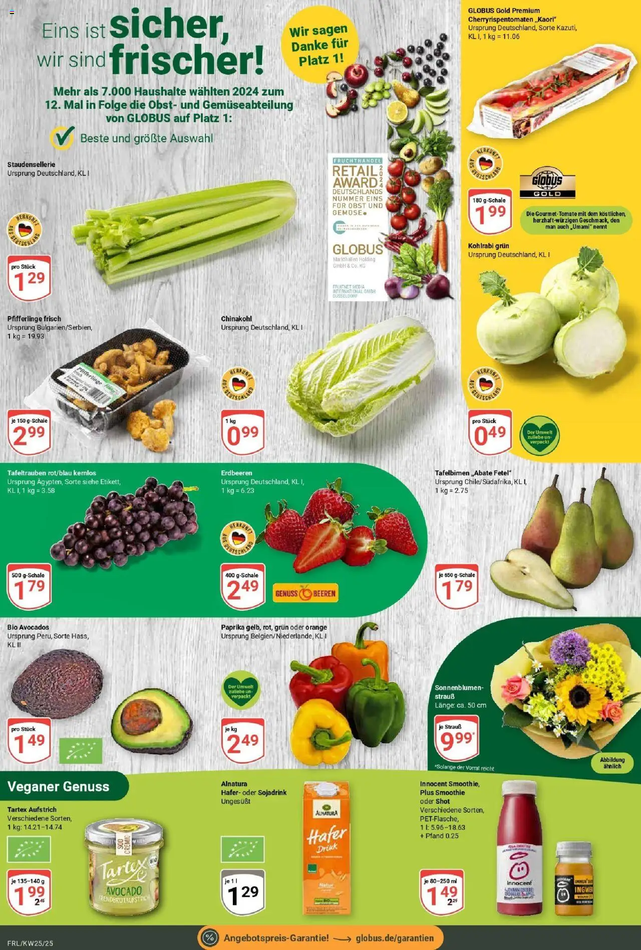 Globus prospekt Freilassing	 - gültig ab dem 15.06.2025 | Seite: 5 | Produkte: Kohlrabi, Paprika, Obst, Chinakohl