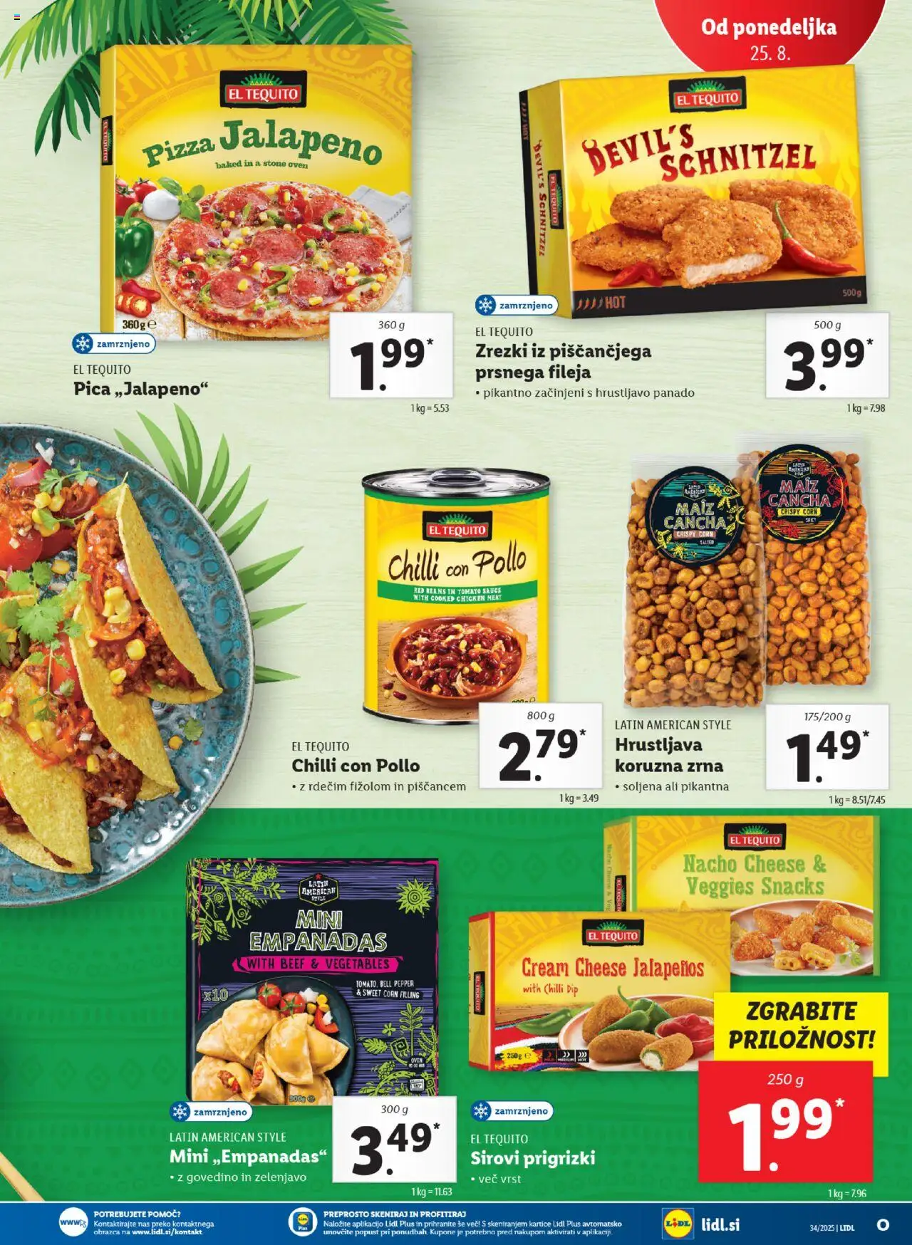 Lidl katalog │ velja od 21.08.2025 | Stran: 45 | Izdelki: Zrezki, Pica, Prigrizki