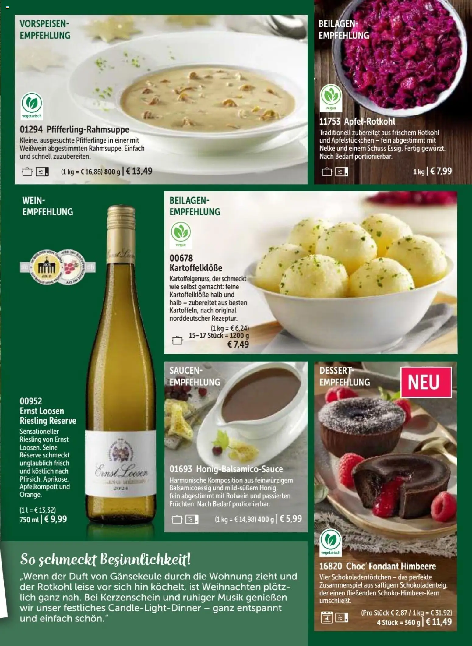 Bofrost Weihnachten 2025 – gültig ab 23.10.2025 | Seite: 7 | Produkte: Rotkohl, Weißwein, Duft, Pfifferlinge