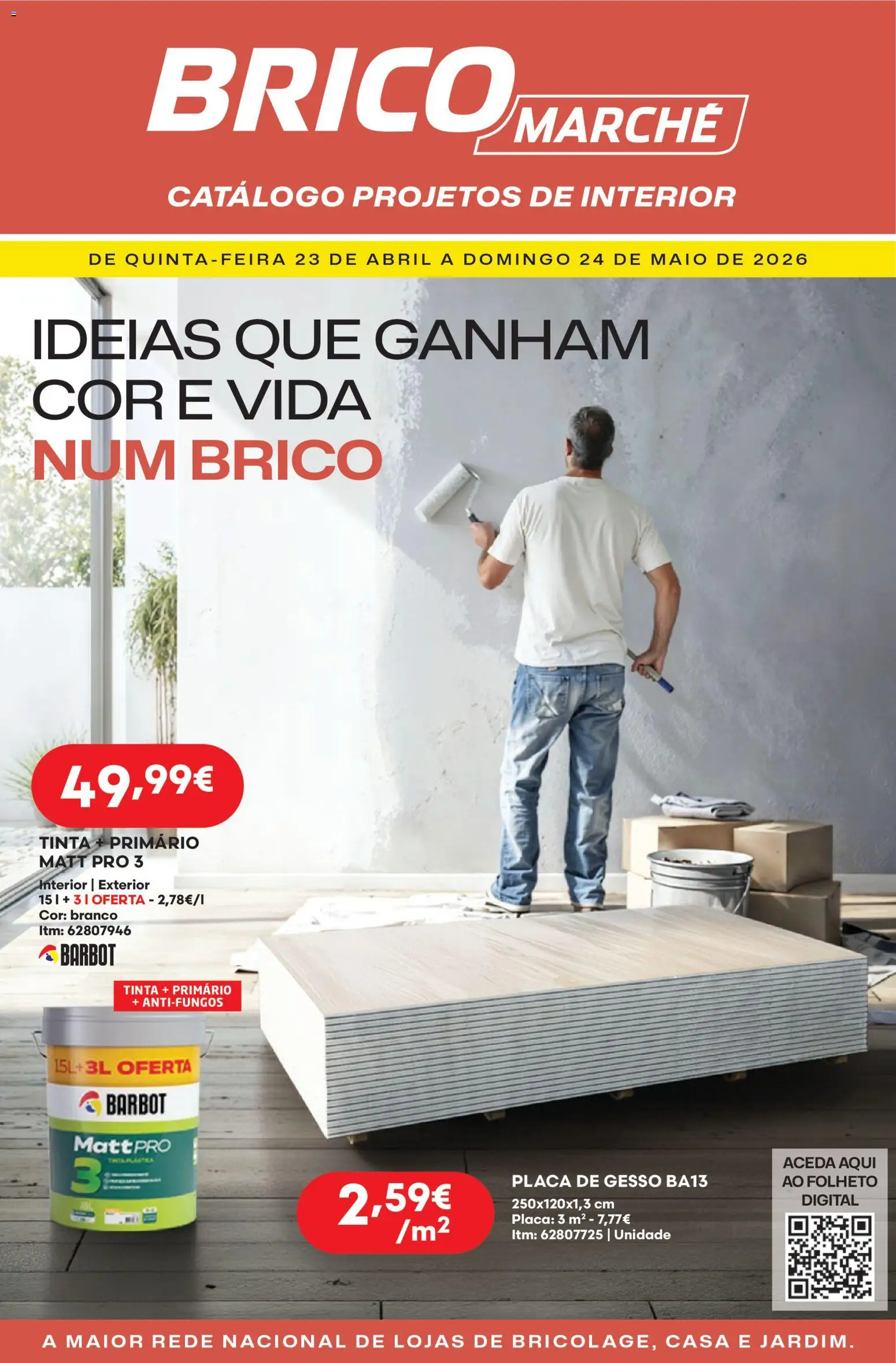 BricoMarché F06 - Folheto Catálogo Projetos de Interior │ válido de 23.04.2026 | Página: 1 | Produtos: Tinta
