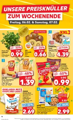 Ital. Kiwi gold, lose, KI. I je Stück ab 05.02.2026 gültig | Seite: 12 | Produkte: Lorenz crunchips, Schal, Chips, Kiwi