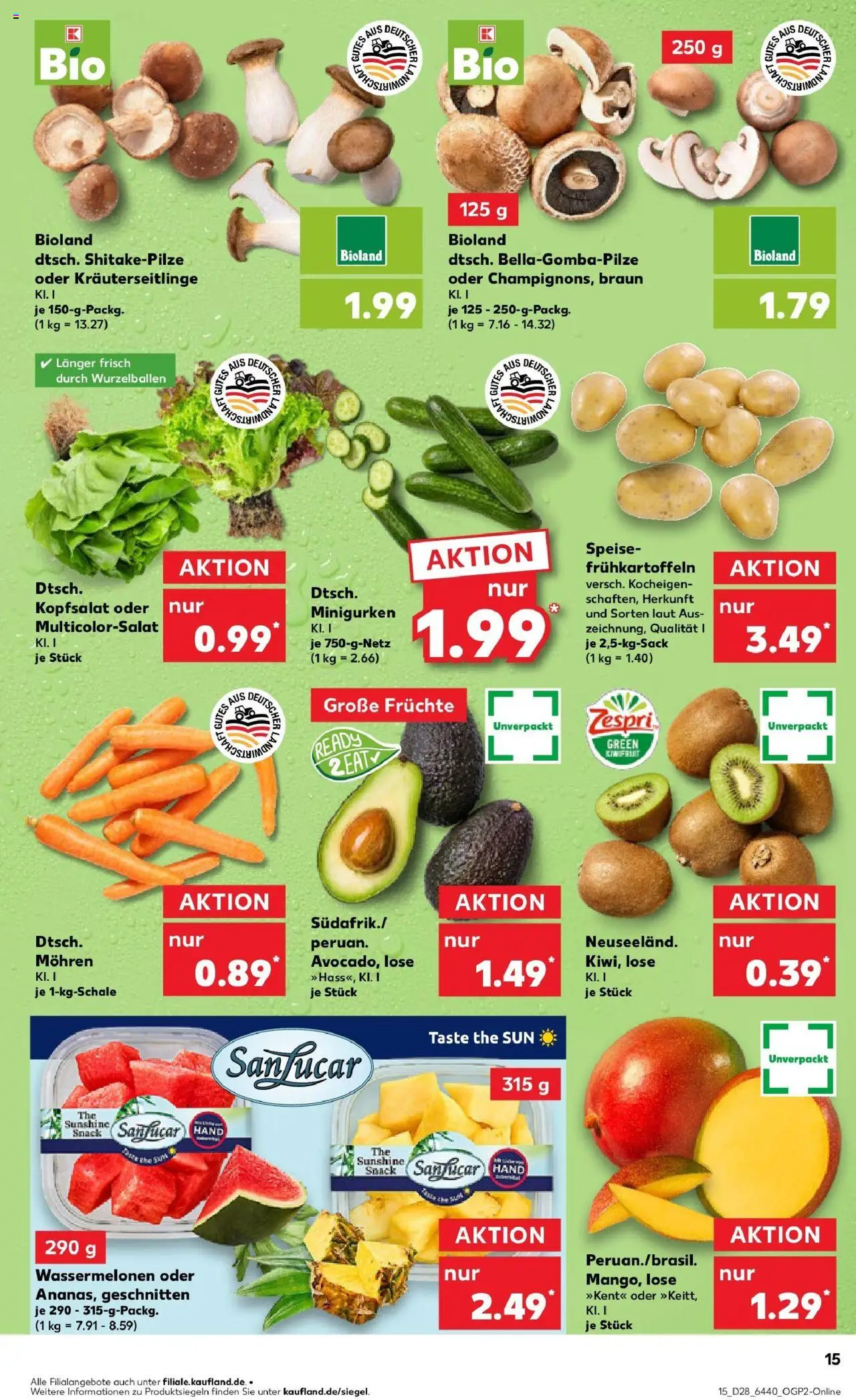 Kaufland prospekt Worms	 - gültig ab dem 09.07.2025 | Seite: 15 | Produkte: Mohren, Avocado, Mango, Kiwi