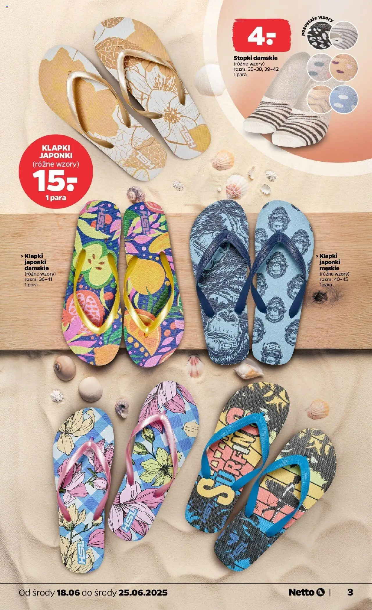 Netto gazetka - Spożywcza od 18.06.2025 | Strona: 24 | Produkty: Klapki, Japonki