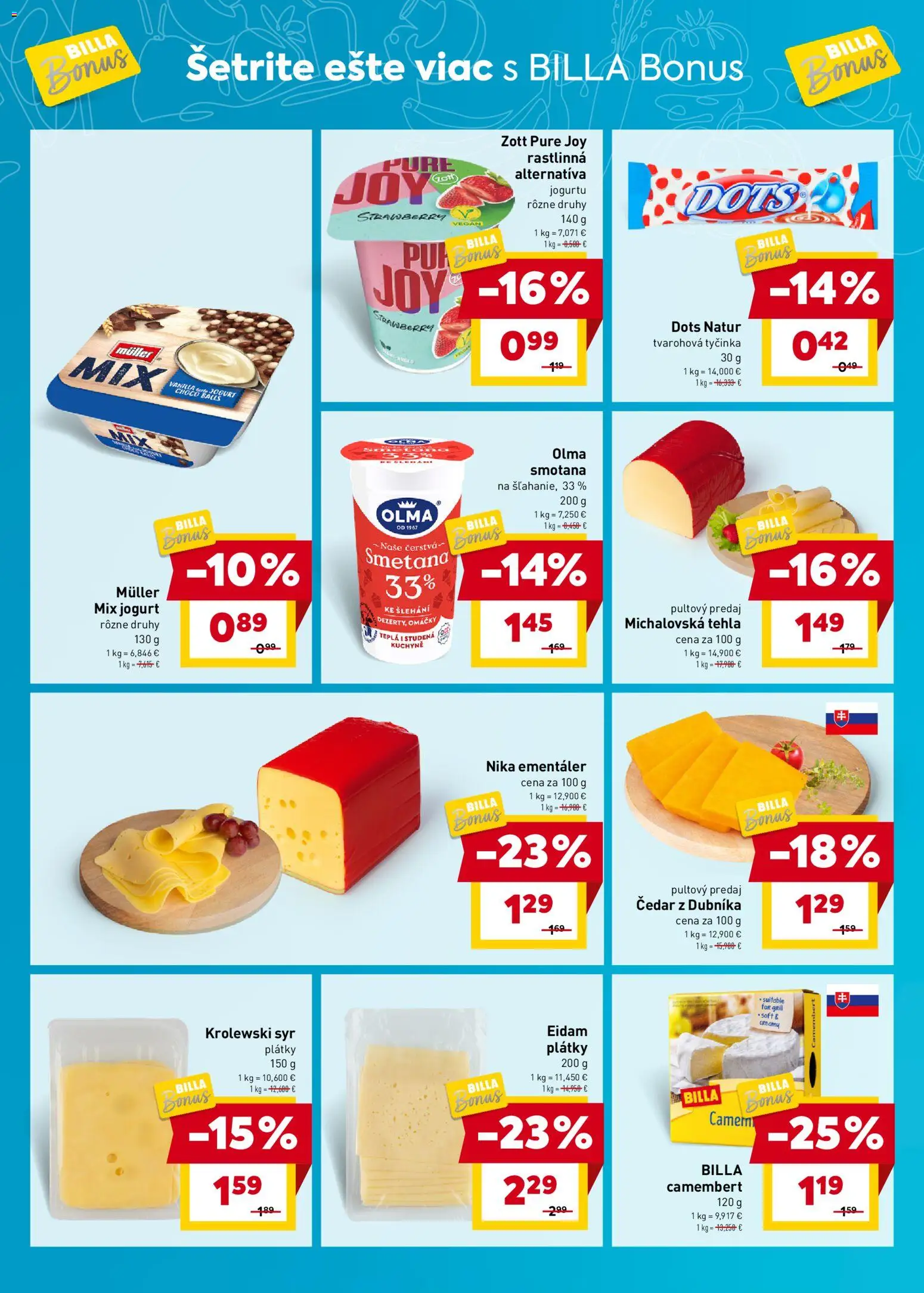 Nové Billa akcie – leták je platný od 30.03.2026 | Strana: 4 | Produkty: Syr, Smotana, Eidam, Kuchyne