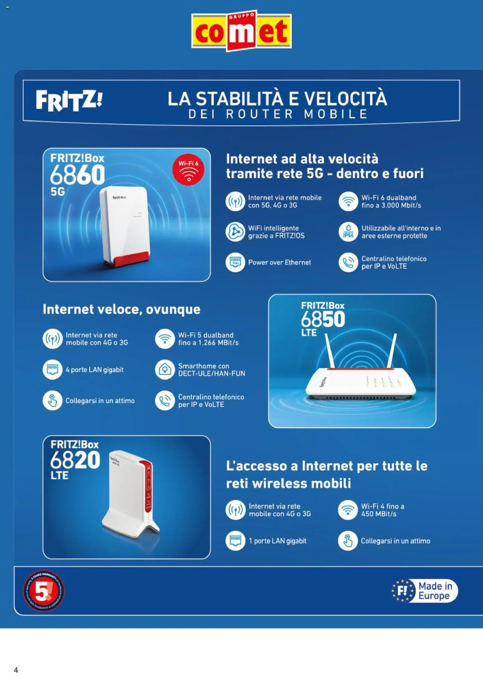 Volantino Comet del 20.11.2025 | Pagina: 4 | Prodotti: Router, Mobile