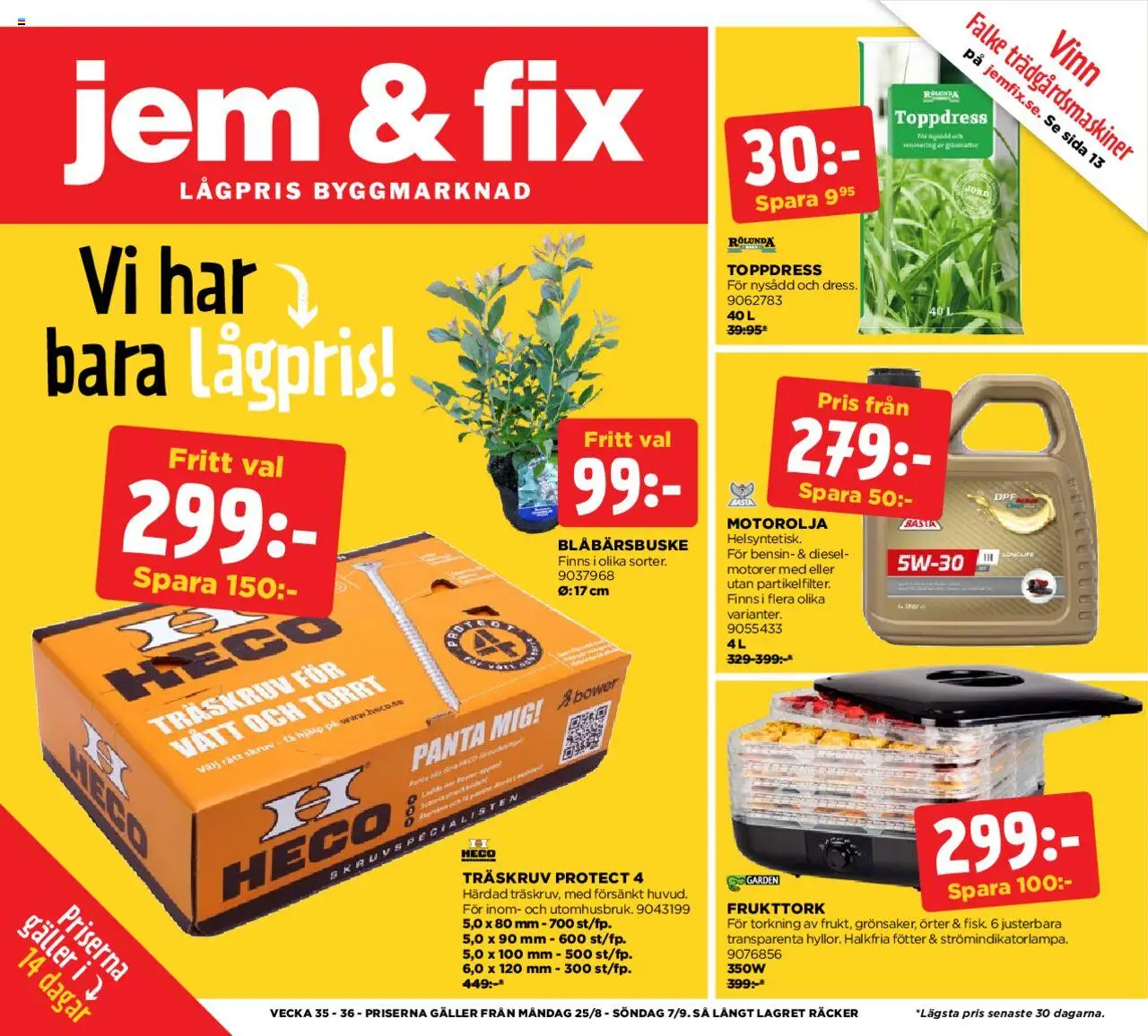 Jem & Fix reklamblad aktuell från 25.08.2025 | Sida: 1 | Produkter: Galler